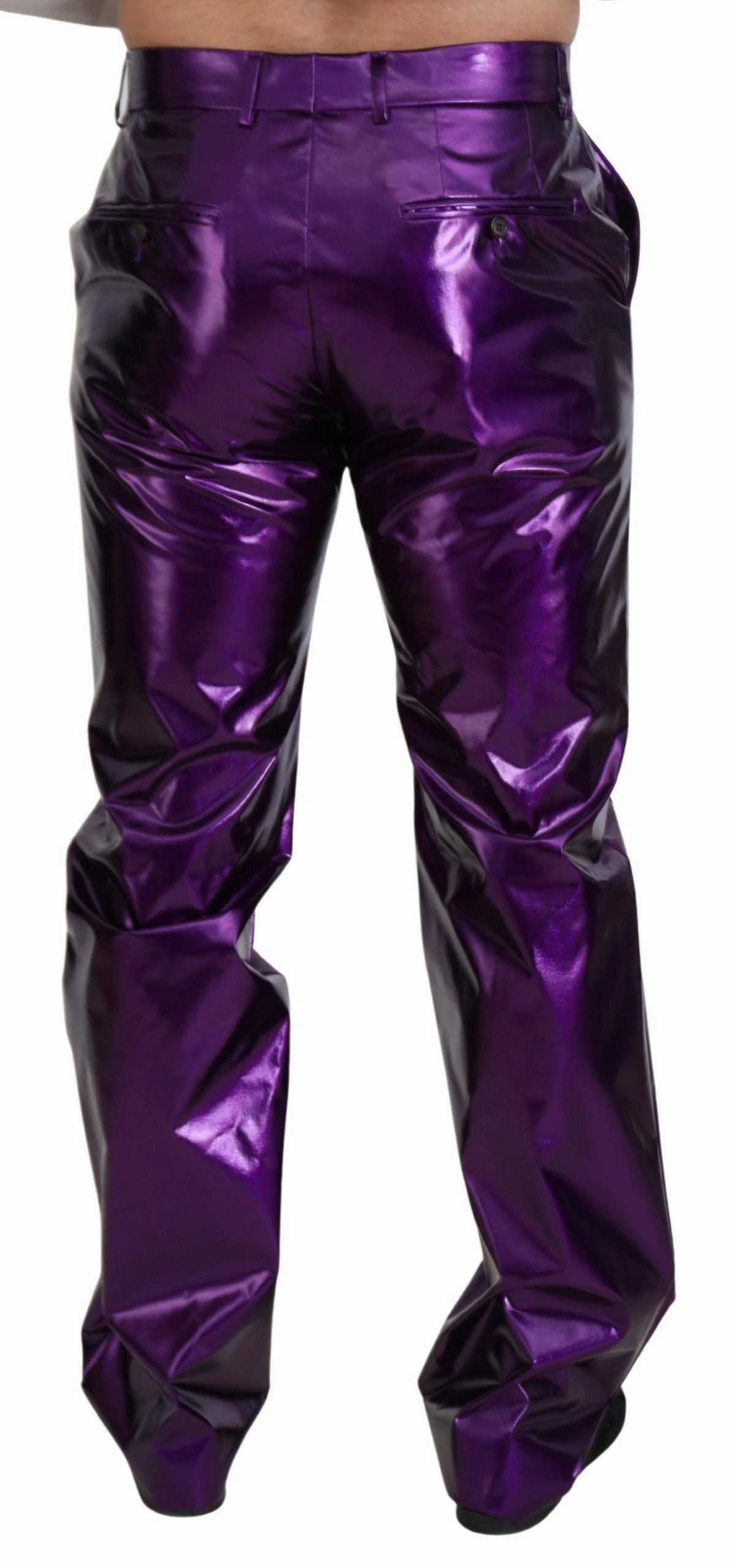 Dolce & Gabbana Elegant Shining Straight Fit Men's Pants