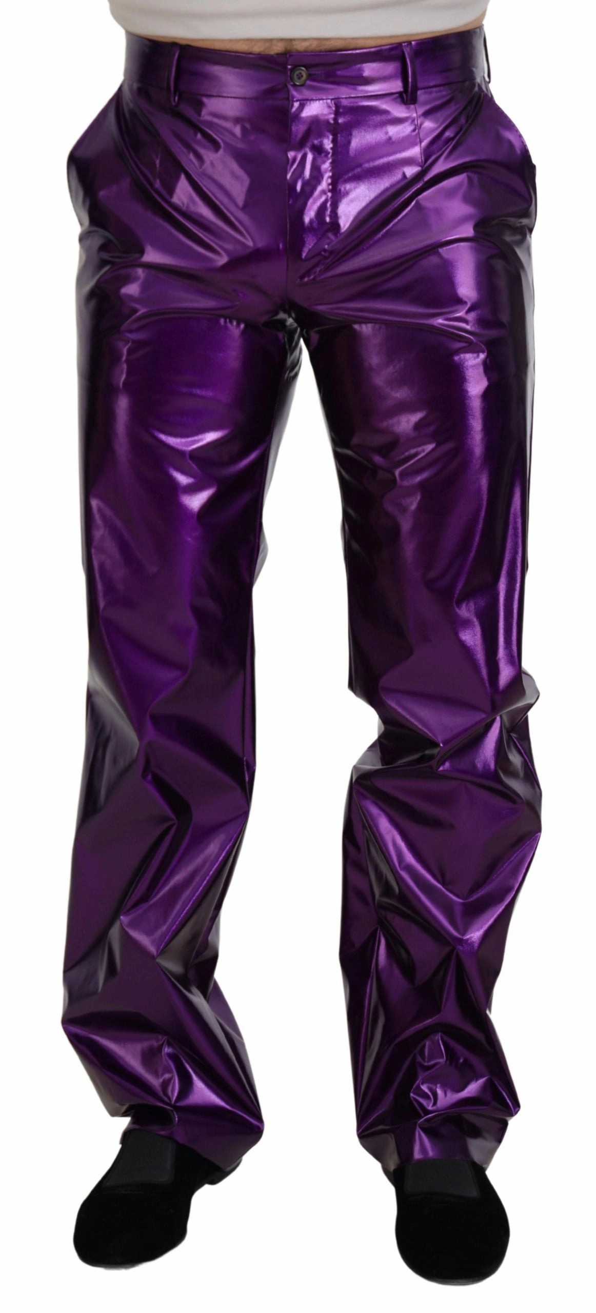Dolce & Gabbana Elegant Shining Straight Fit Men's Pants