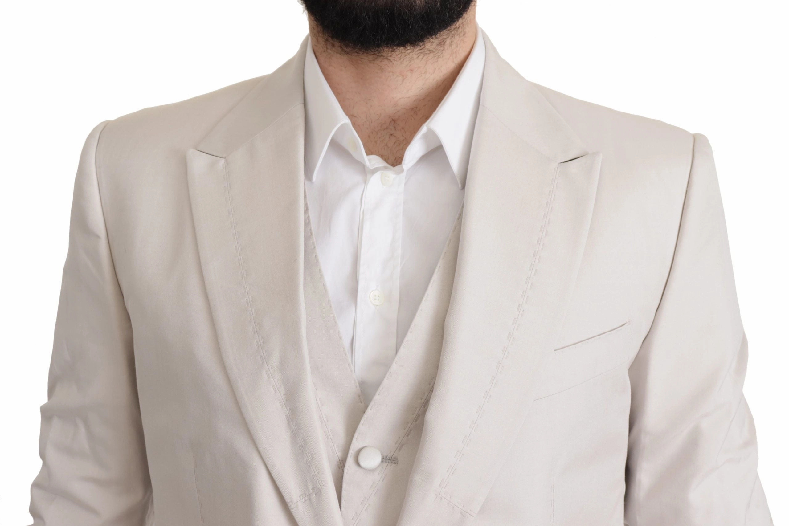 Dolce & Gabbana Elegant  Silk Blend Suit Jacket Men's Set