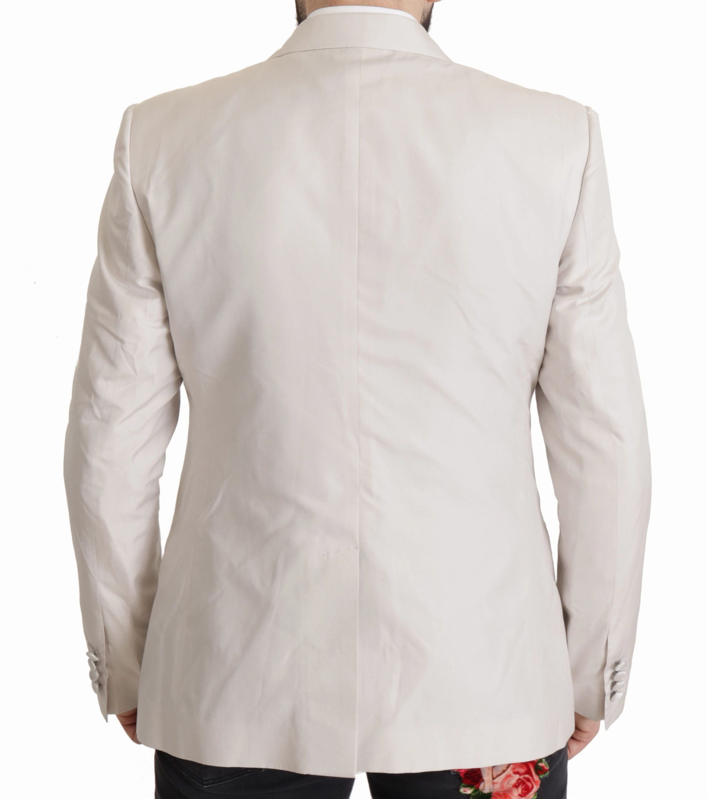 Dolce & Gabbana Elegant  Silk Blend Suit Jacket Men's Set