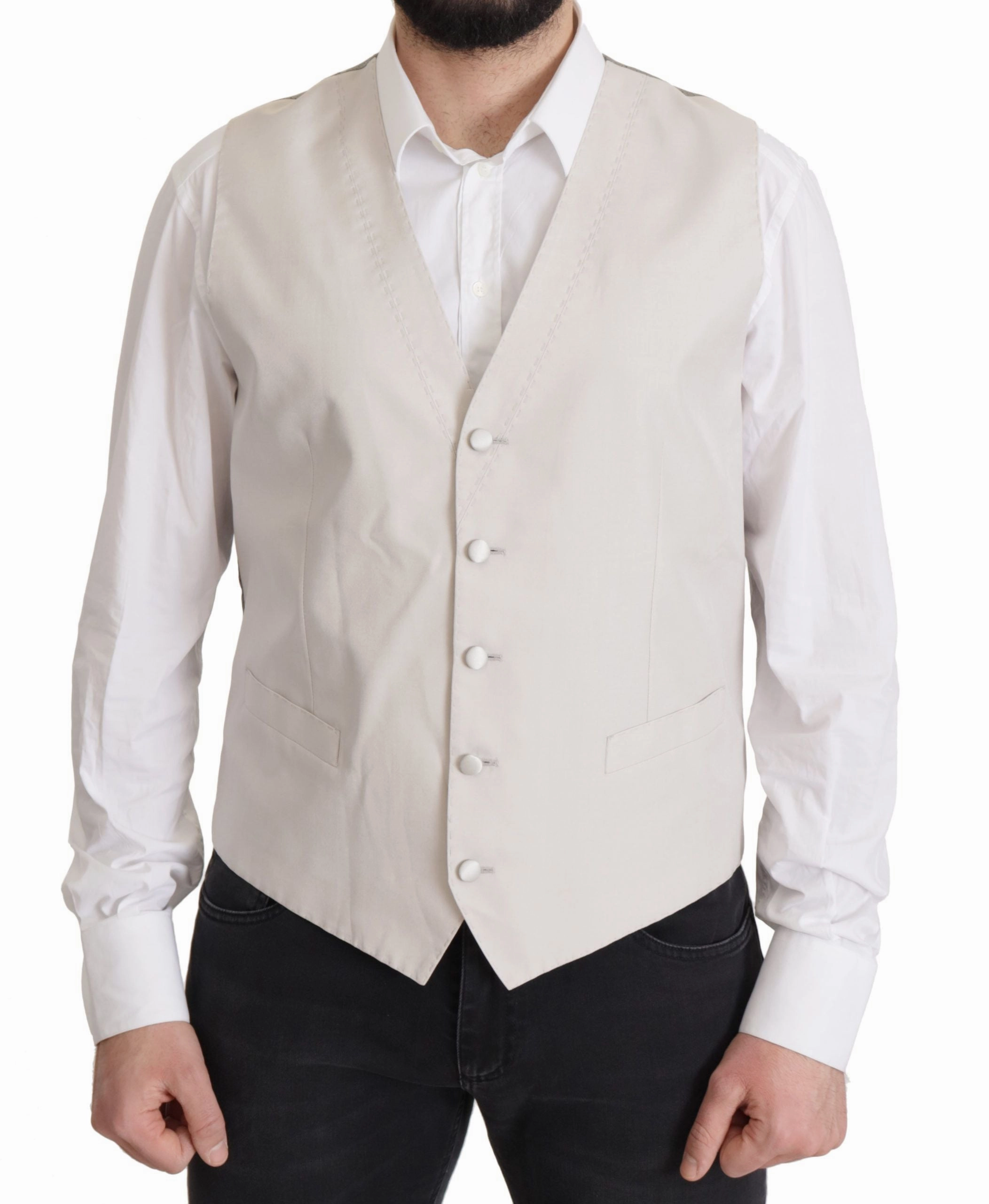 Dolce & Gabbana Elegant  Silk Blend Suit Jacket Men's Set