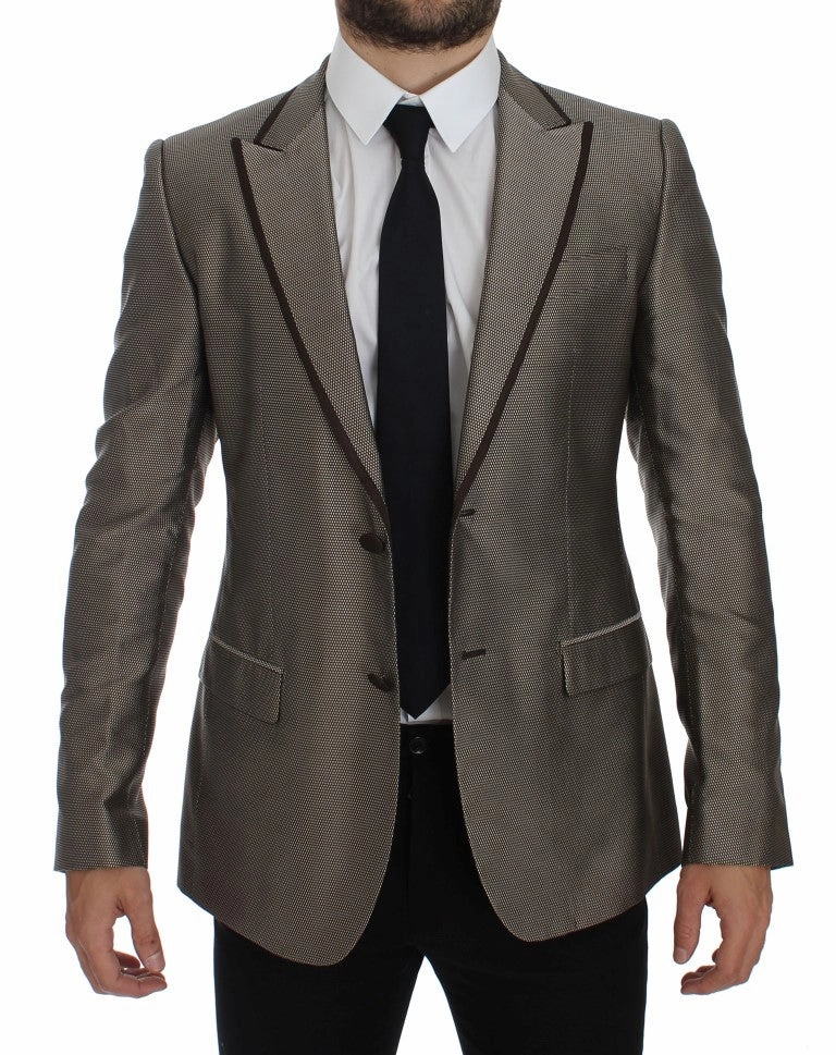 Dolce & Gabbana Elegant Silk Two-Button Slim Men's Blazer