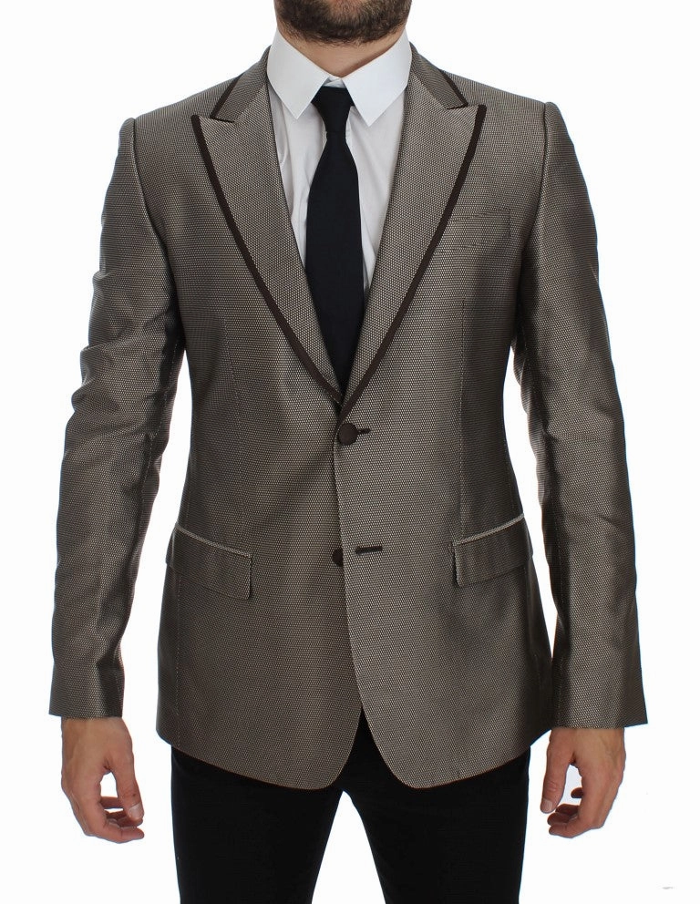 Dolce & Gabbana Elegant Silk Two-Button Slim Men's Blazer