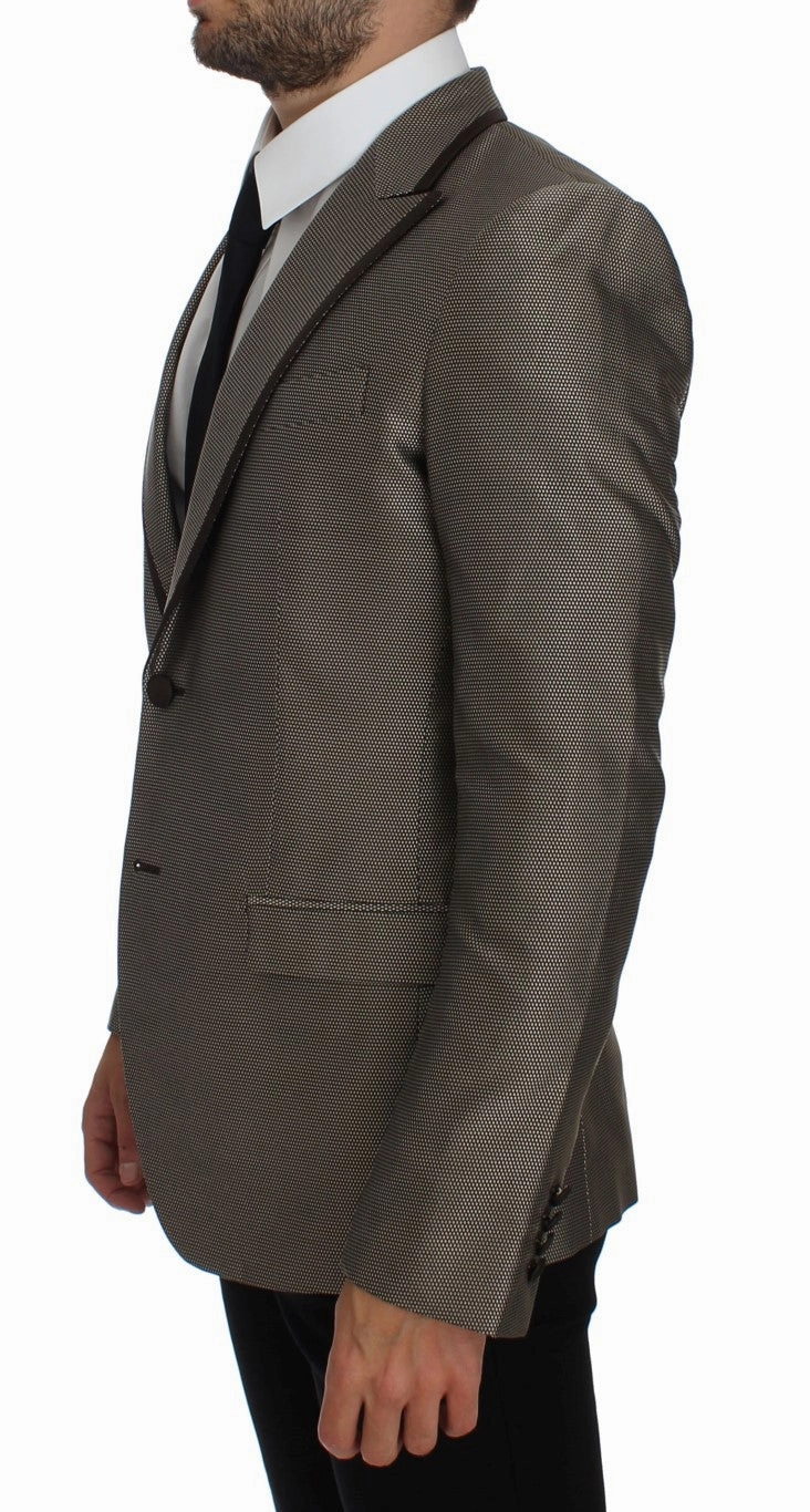 Dolce & Gabbana Elegant Silk Two-Button Slim Men's Blazer