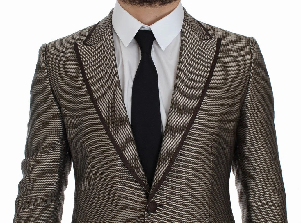 Dolce & Gabbana Elegant Silk Two-Button Slim Men's Blazer
