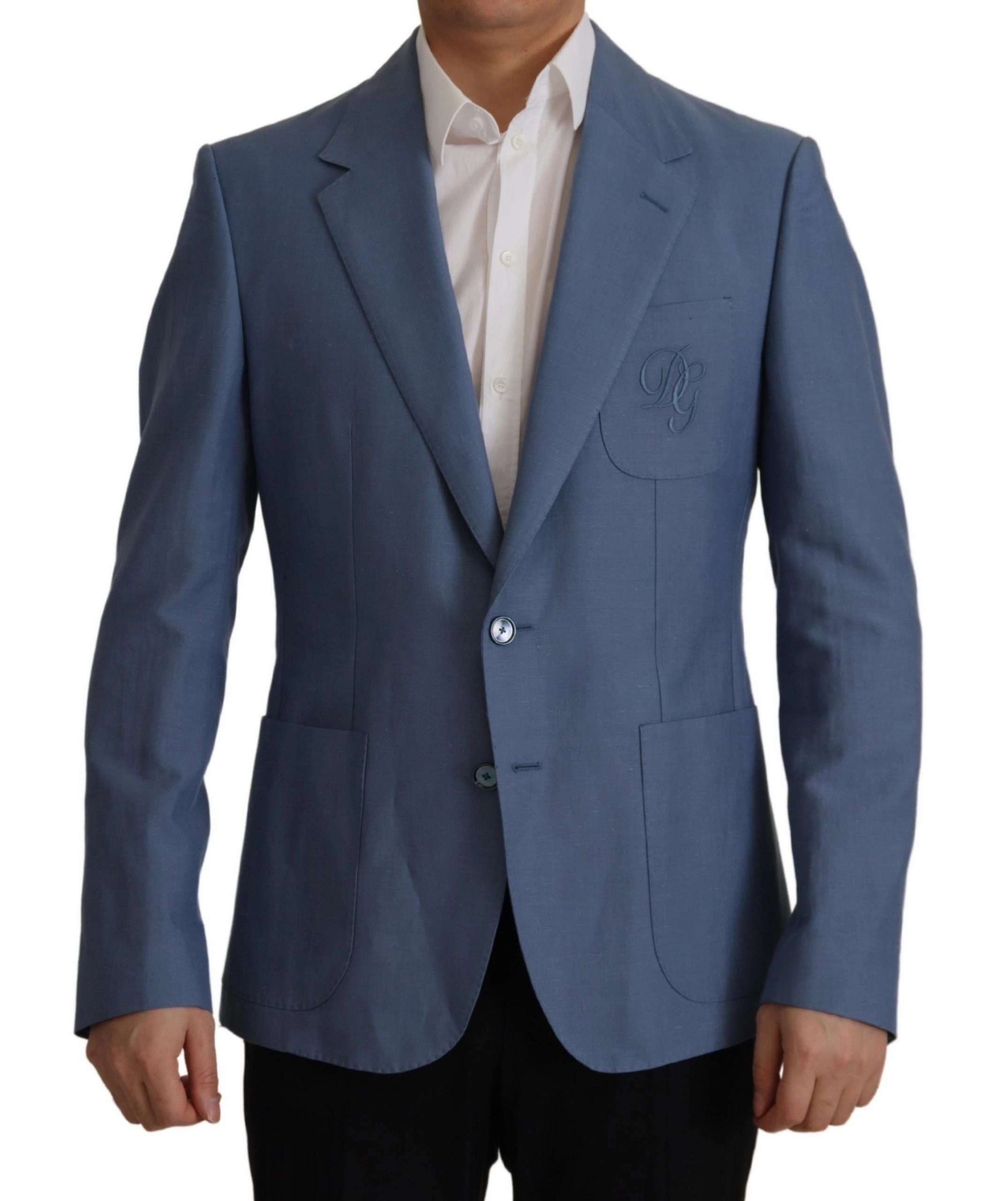 Dolce & Gabbana Elegant Single Breasted Linen Men's Jacket