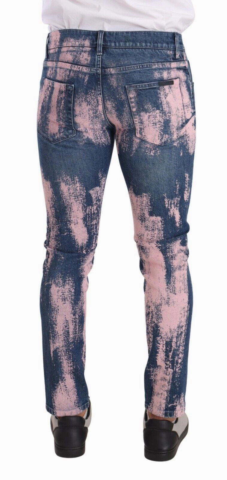 Dolce & Gabbana Elegant Skinny Slim Fit Jeans in Tie Men's Dye