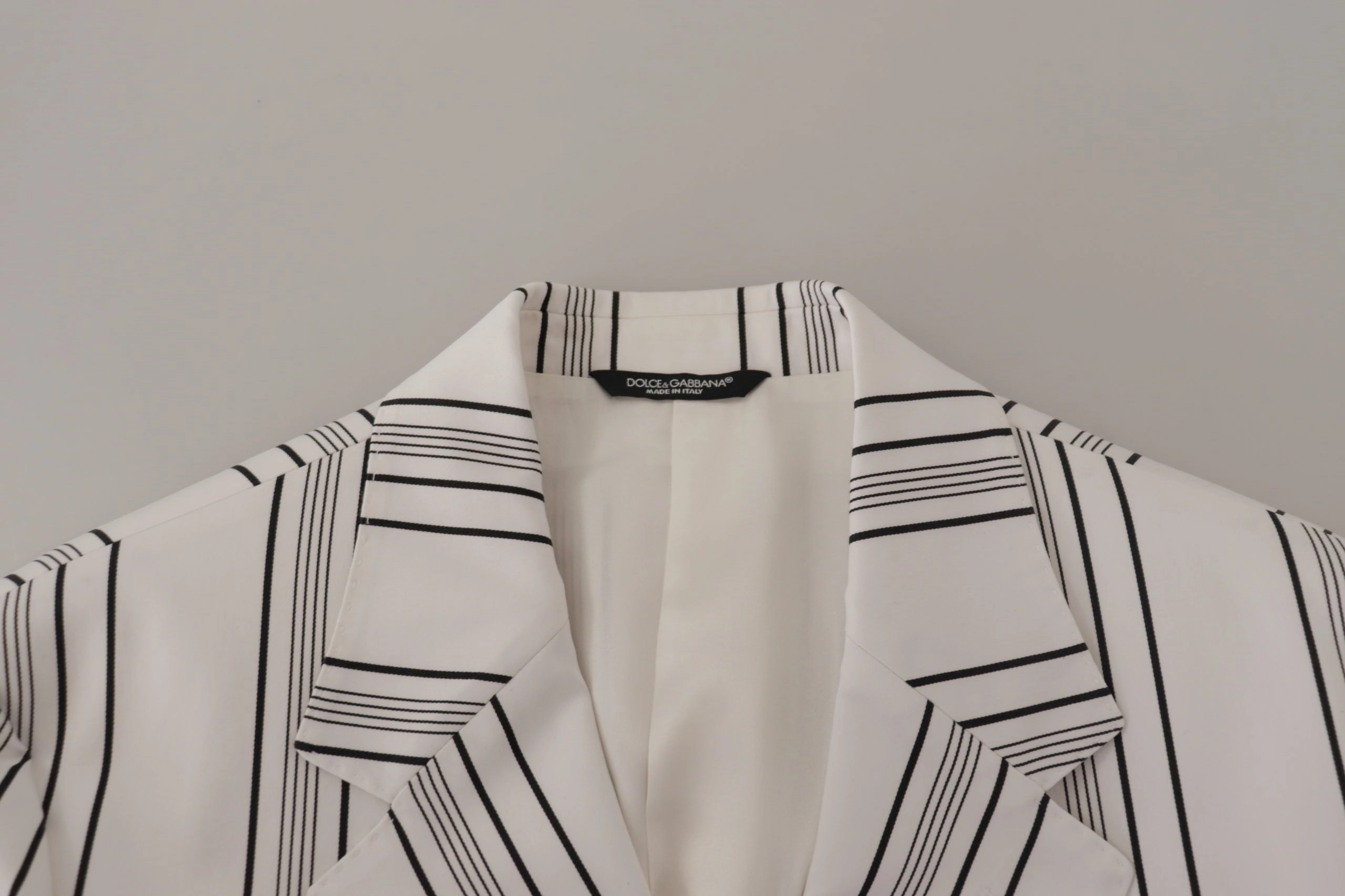 Dolce & Gabbana Elegant Striped Cotton Blend Men's Blazer