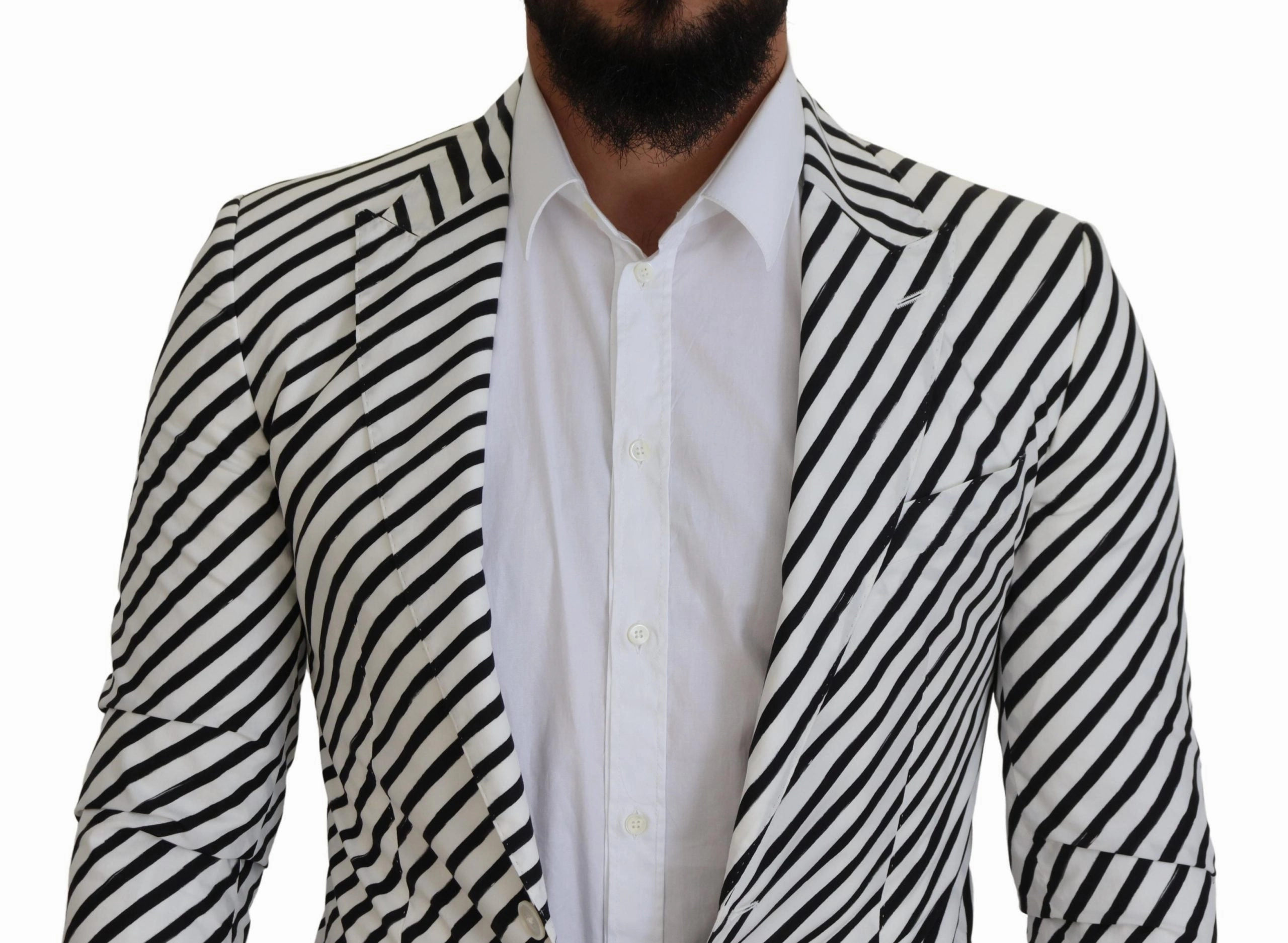Dolce & Gabbana Elegant Striped Single Breasted Men's Blazer