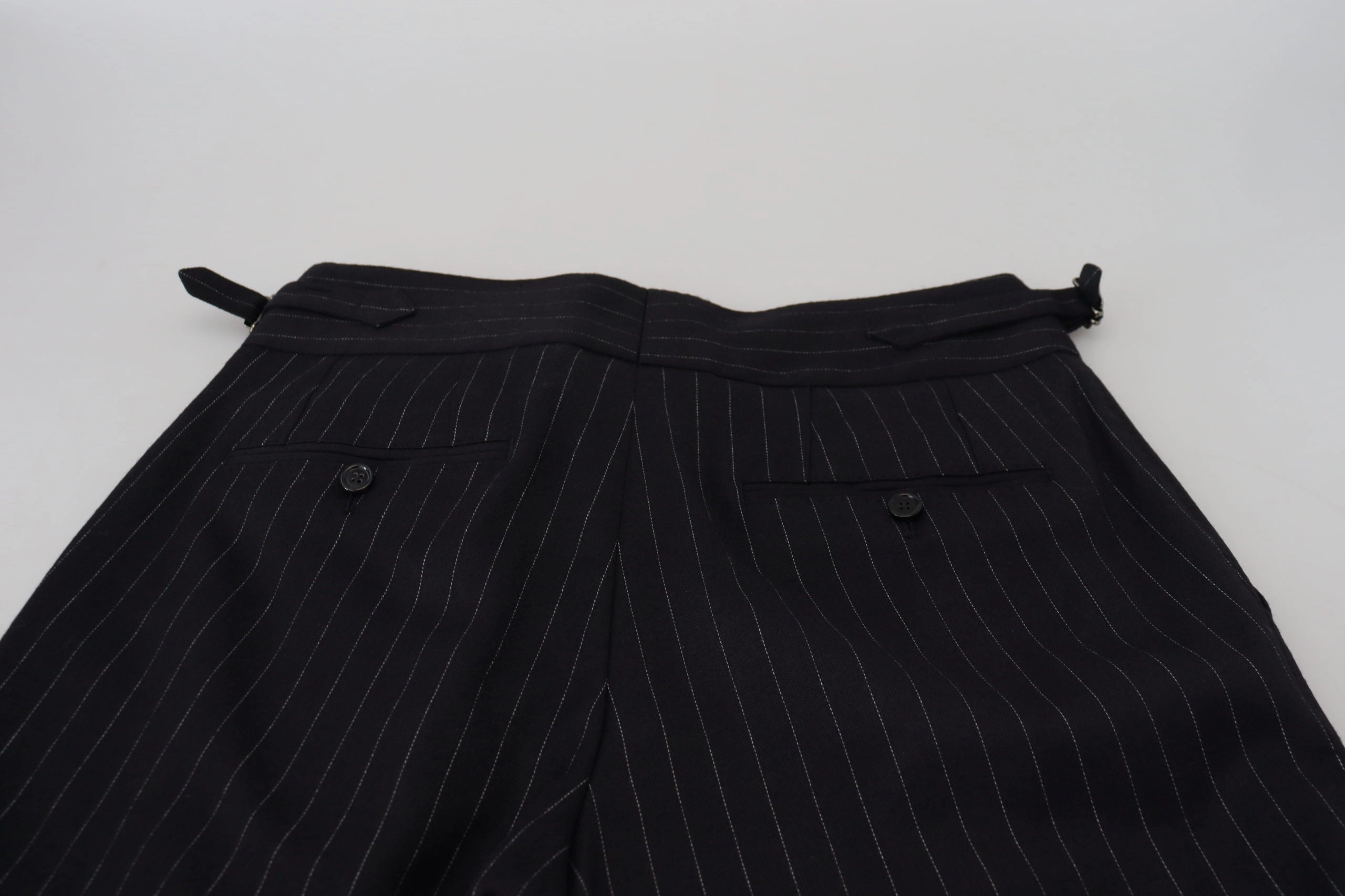 Dolce & Gabbana Elegant Striped Wool Blend Men's Trousers