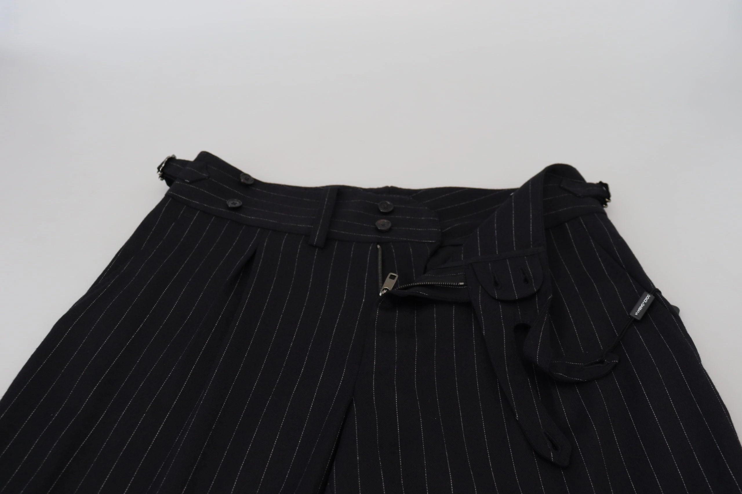 Dolce & Gabbana Elegant Striped Wool Blend Men's Trousers