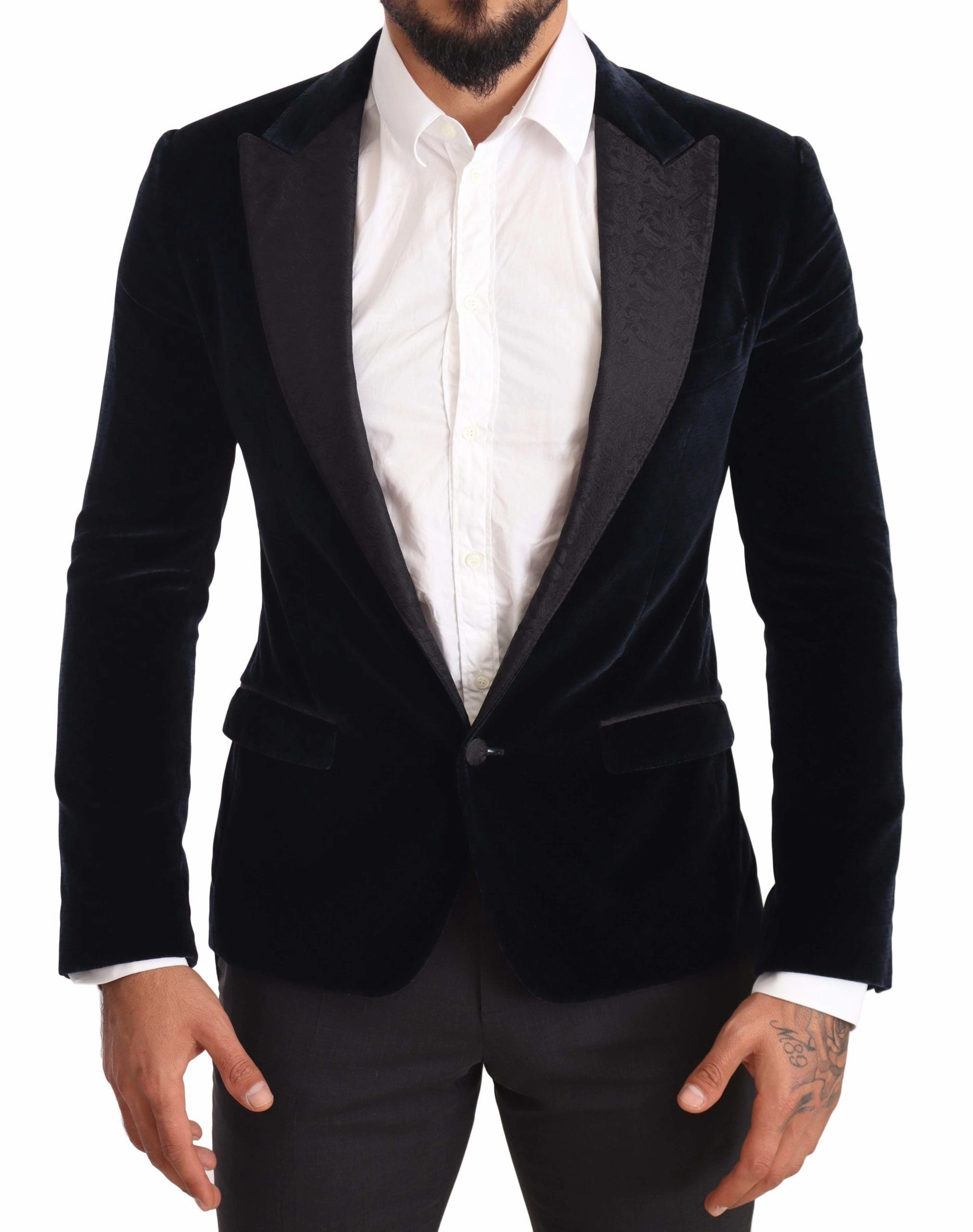 Dolce & Gabbana Elegant Two-Piece Velvet Suit in Men's