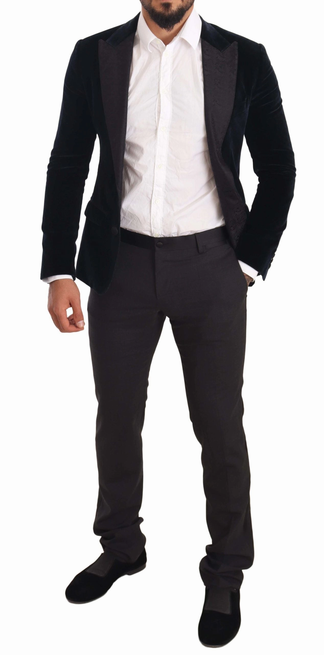 Dolce & Gabbana Elegant Two-Piece Velvet Suit in Men's