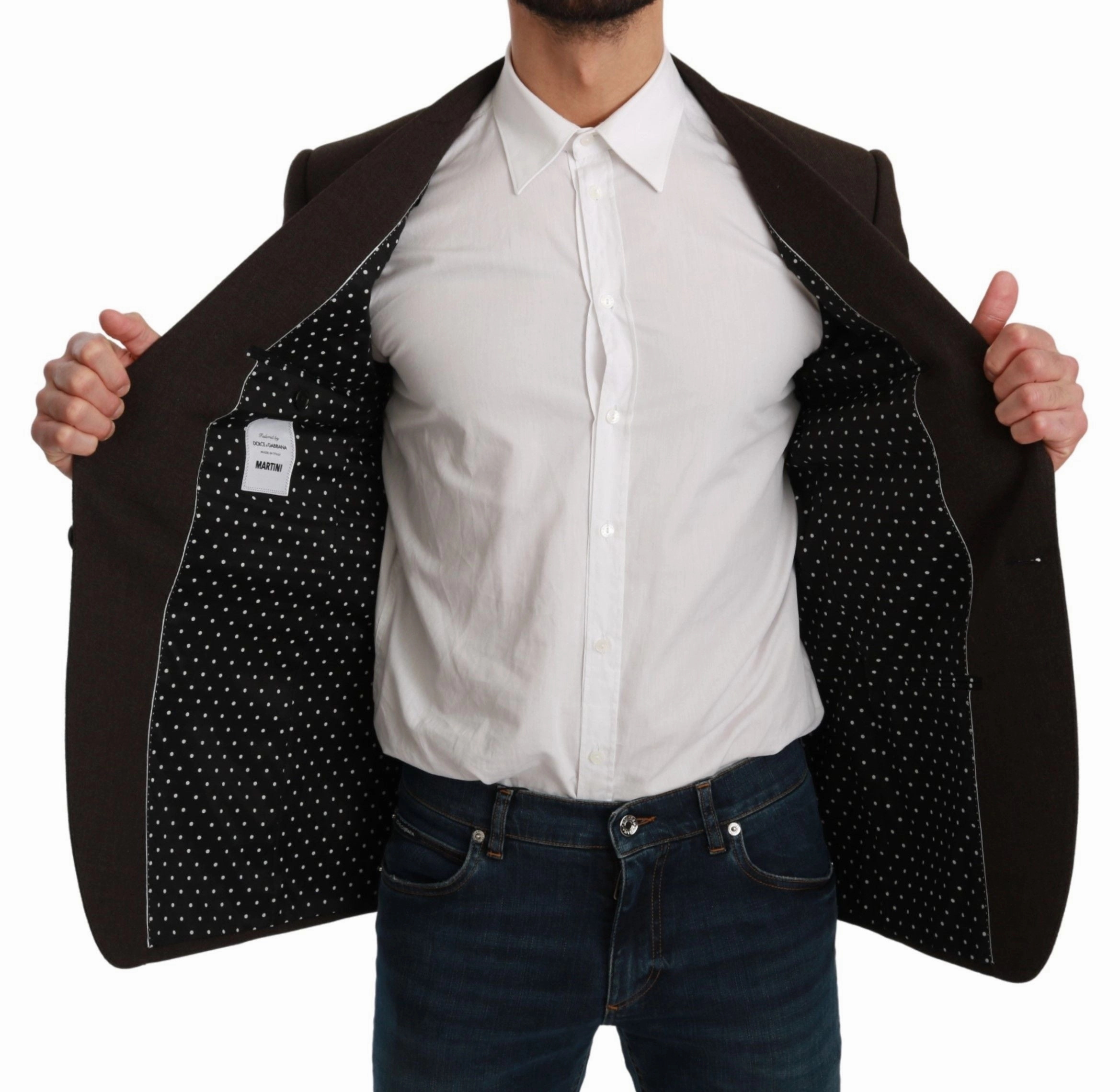 Dolce & Gabbana Elegant Virgin Wool Martini Men's Blazer
