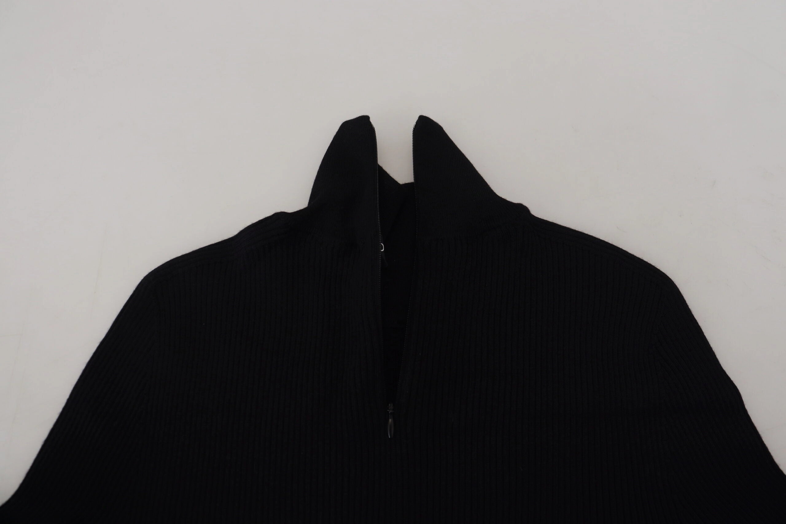 Dolce & Gabbana Elegant Wool Half Zip Turtleneck Men's Sweater