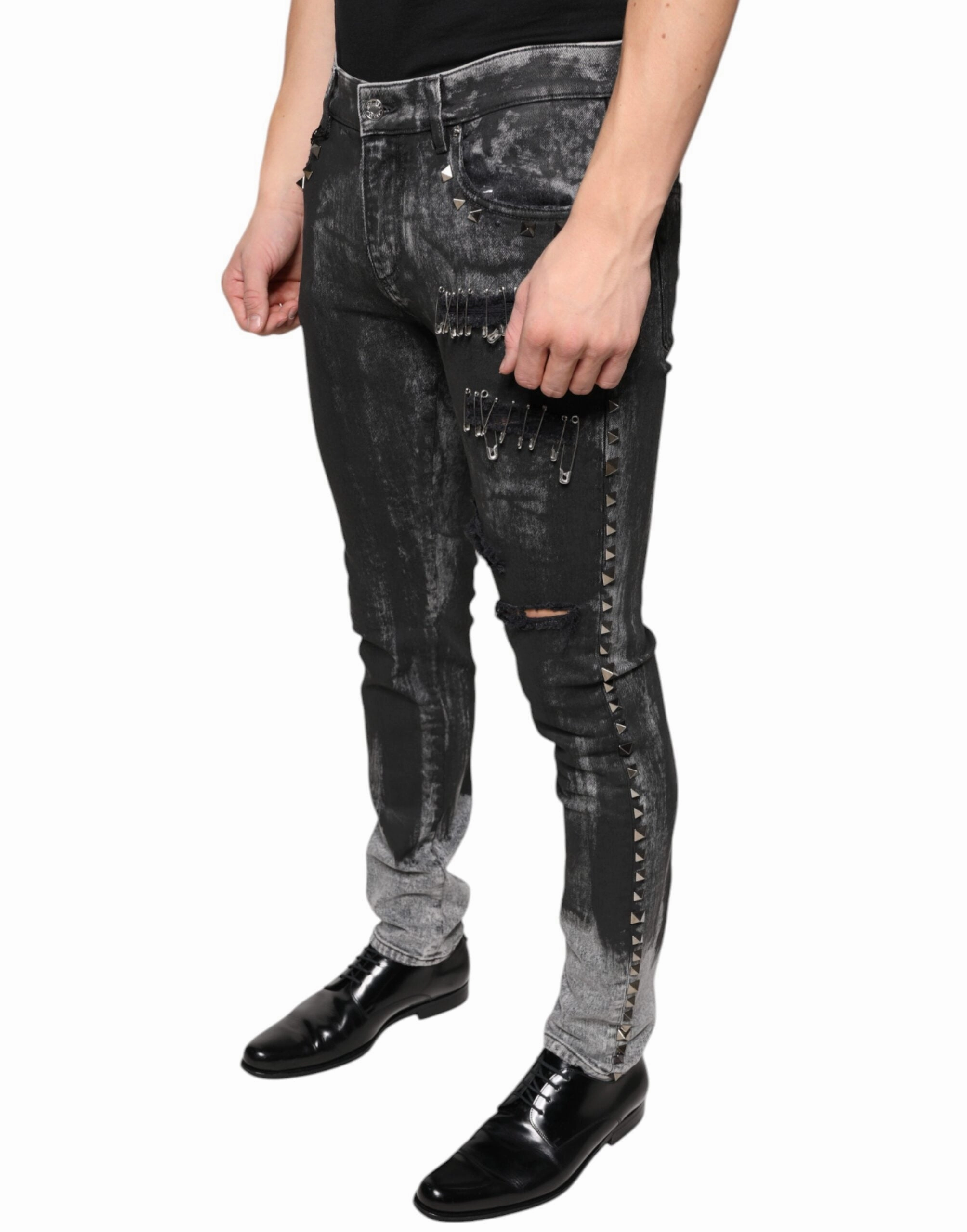 Dolce & Gabbana Embellished Cotton Skinny blue Men's Jeans
