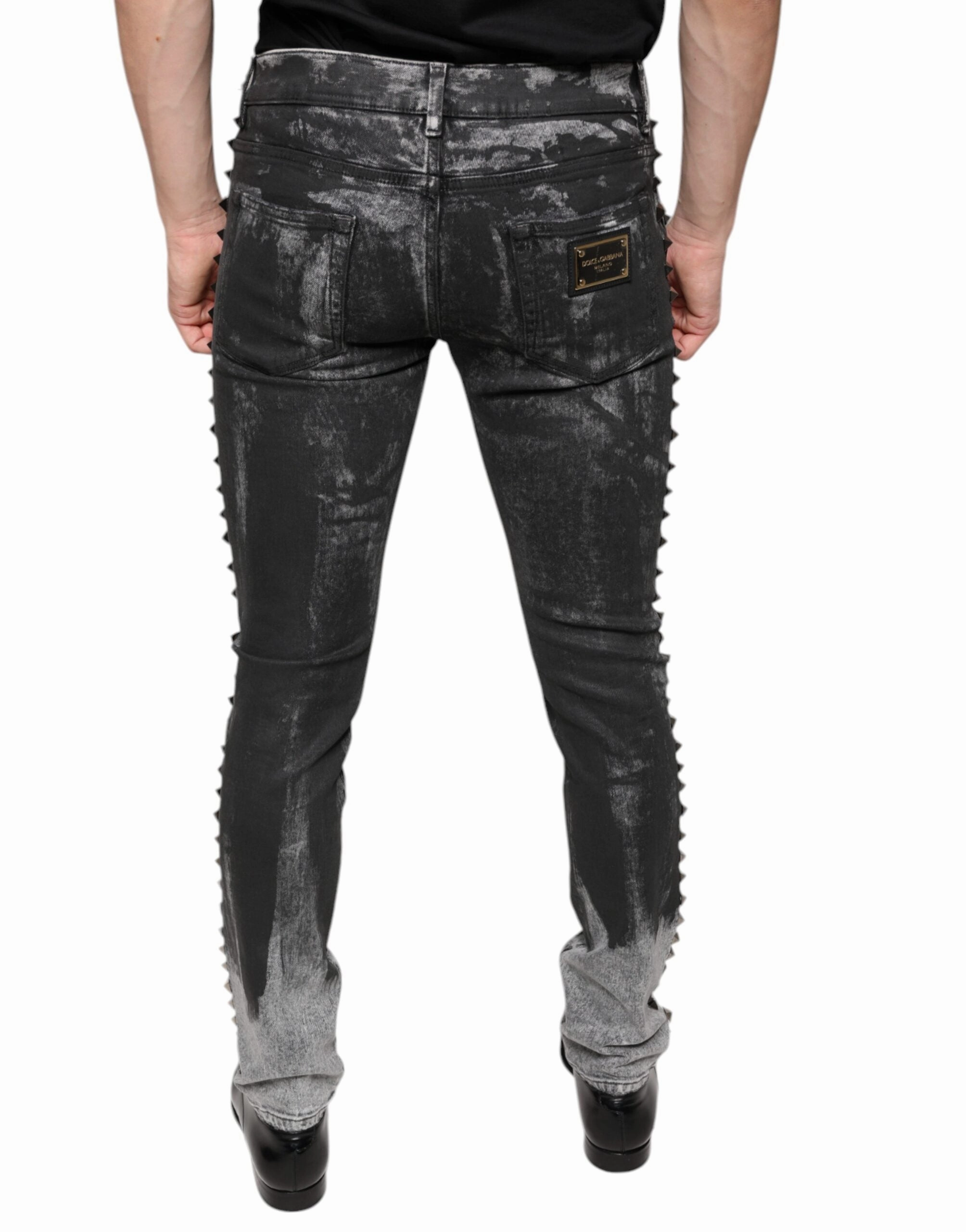 Dolce & Gabbana Embellished Cotton Skinny blue Men's Jeans
