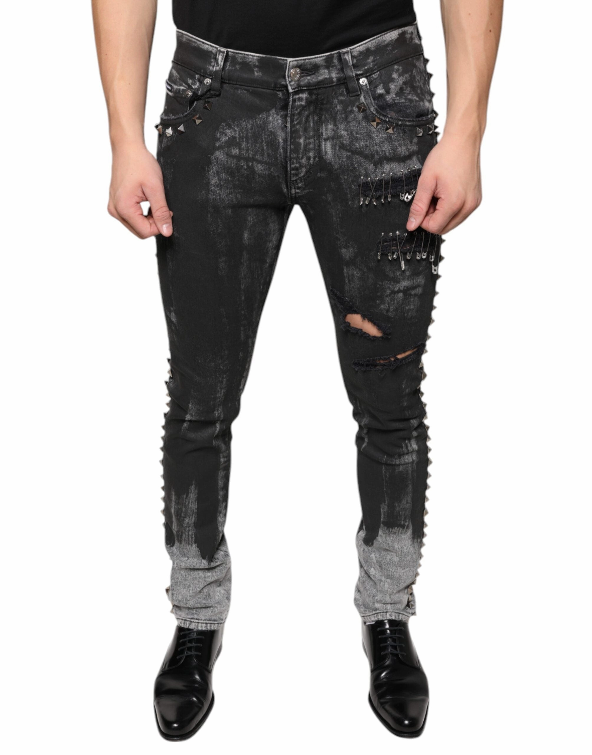 Dolce & Gabbana Embellished Cotton Skinny blue Men's Jeans