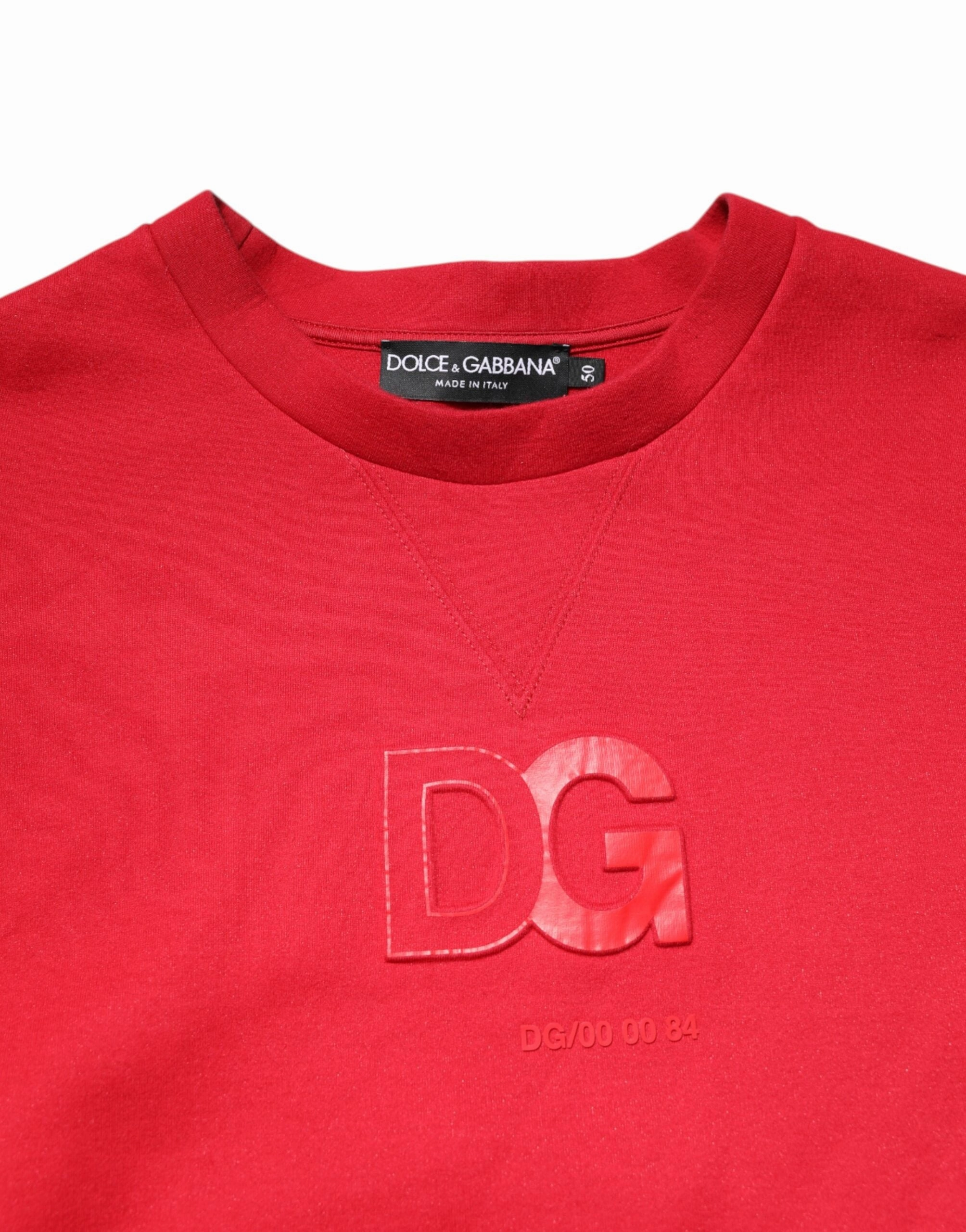 Dolce & Gabbana Embossed Logo Cotton Crew Neck Men's Sweater (Pre-Owned)