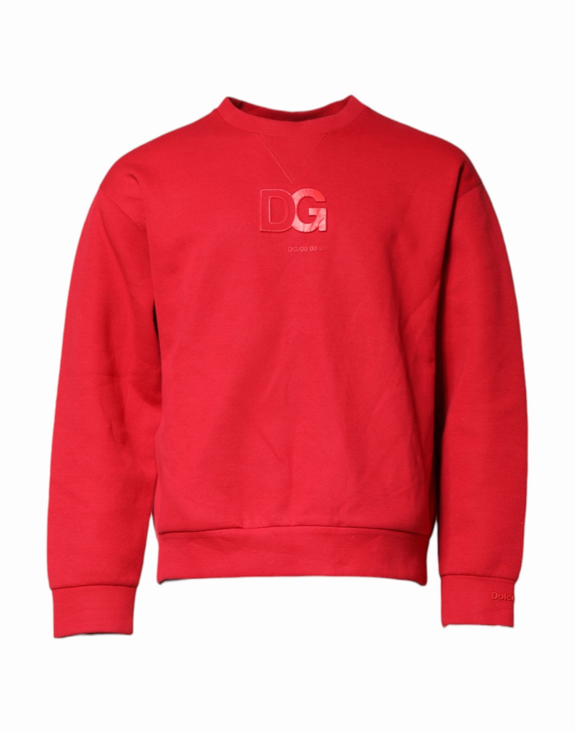Dolce & Gabbana Embossed Logo Cotton Crew Neck Men's Sweater (Pre-Owned)