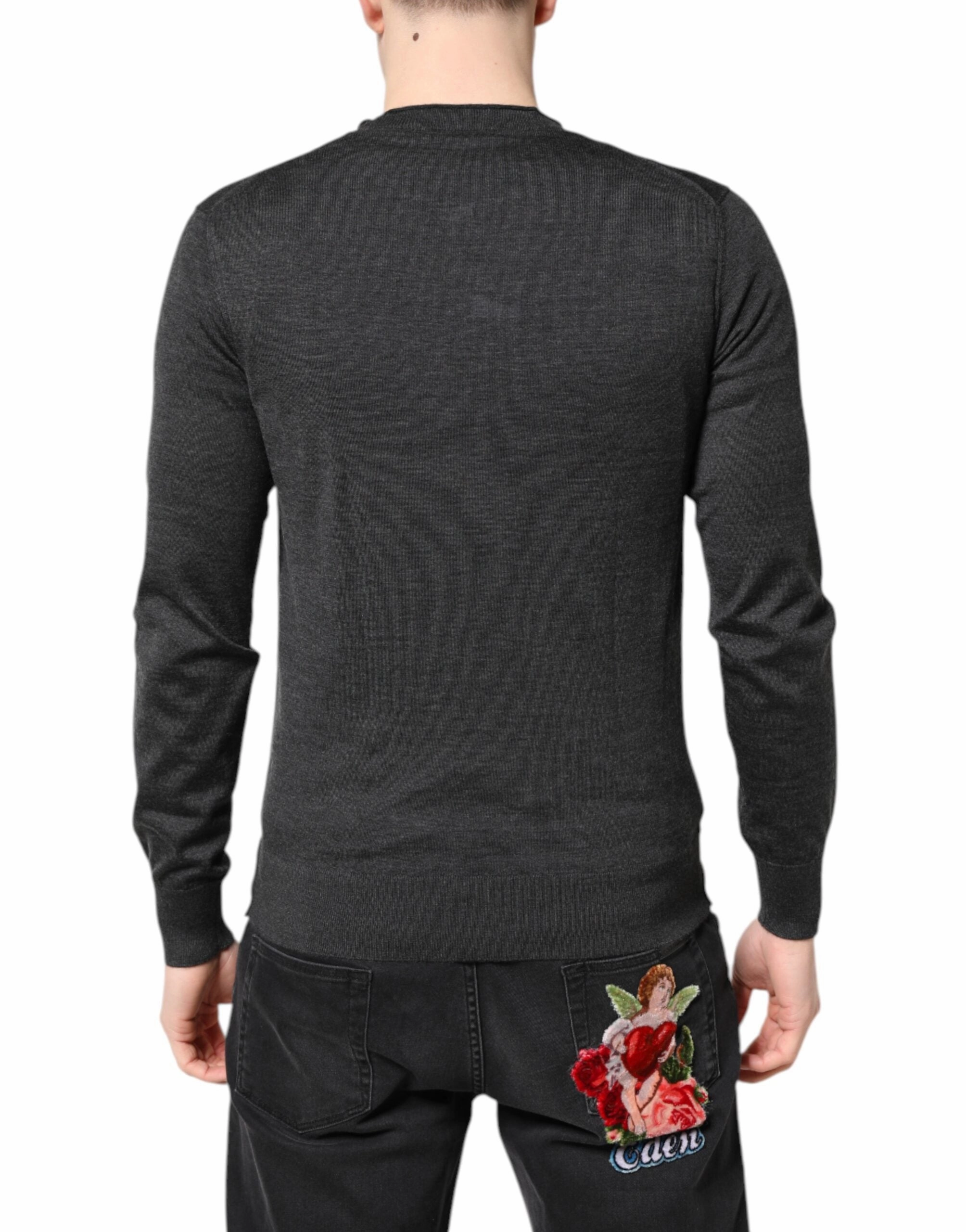 Dolce & Gabbana Embroidery Knit Men Pullover Men's Sweater