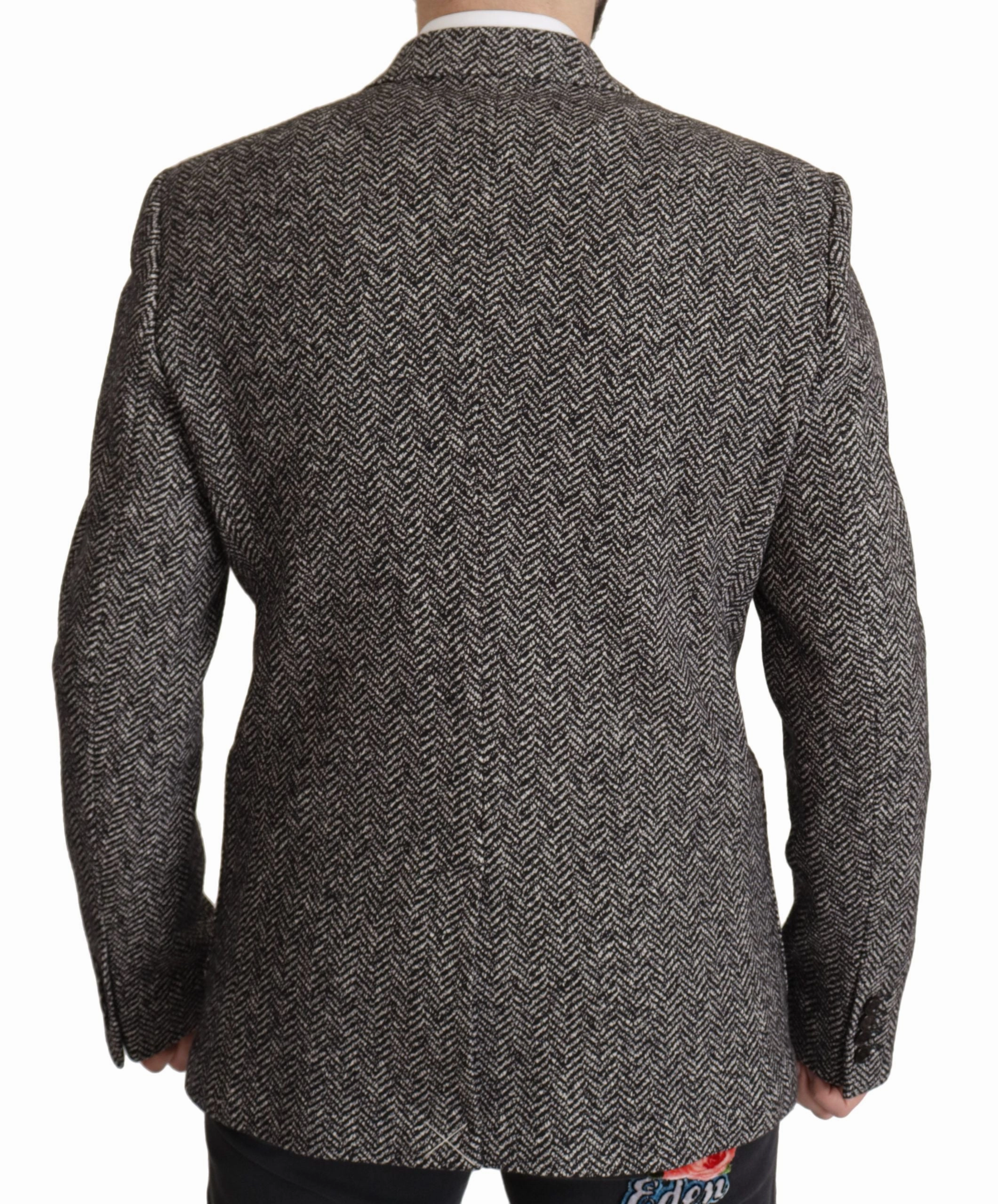 Dolce & Gabbana Exquisite Herringbone Blazer Men's Jacket