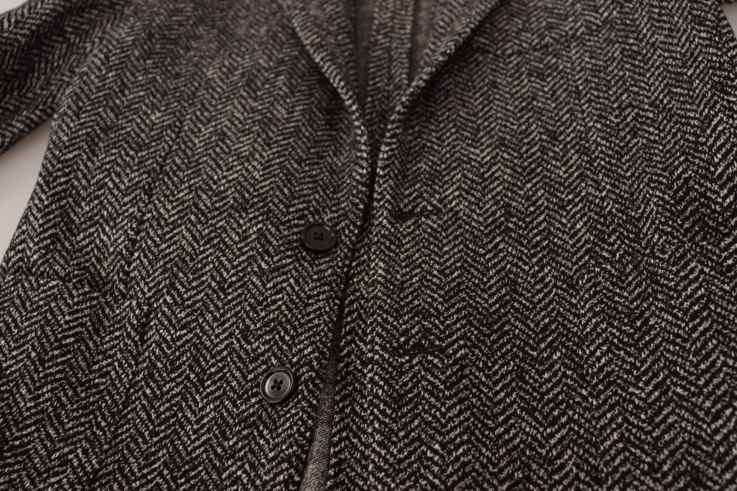 Dolce & Gabbana Exquisite Herringbone Blazer Men's Jacket