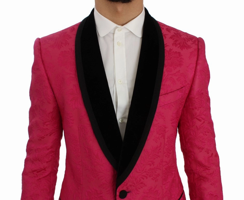 Dolce & Gabbana Floral Brocade Single-Breasted Men's Blazer