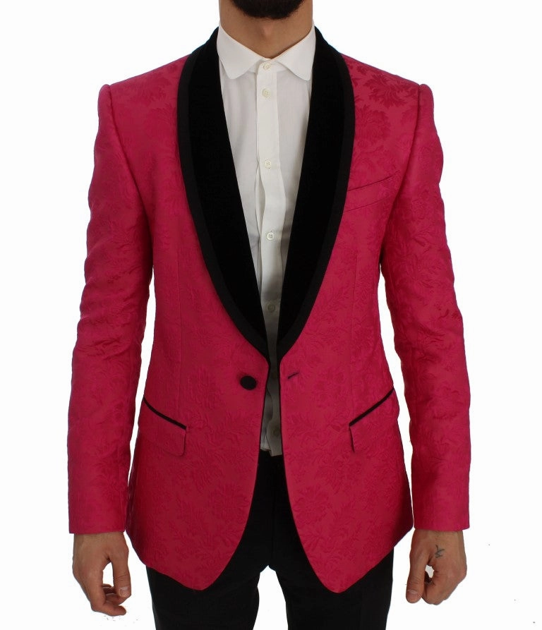 Dolce & Gabbana Floral Brocade Single-Breasted Men's Blazer