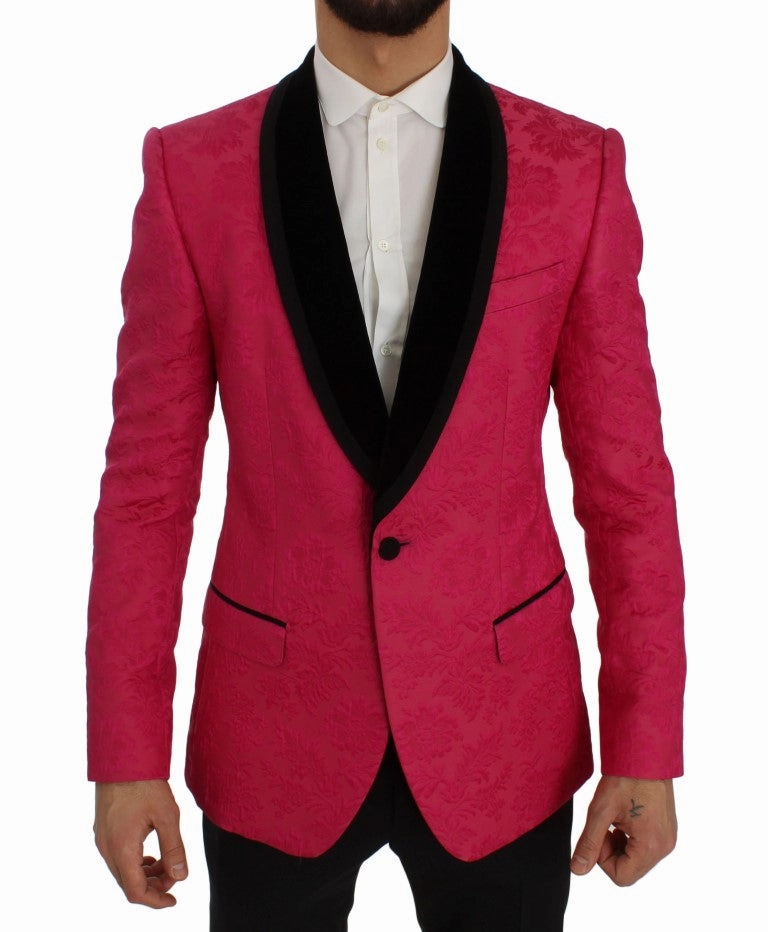 Dolce & Gabbana Floral Brocade Single-Breasted Men's Blazer