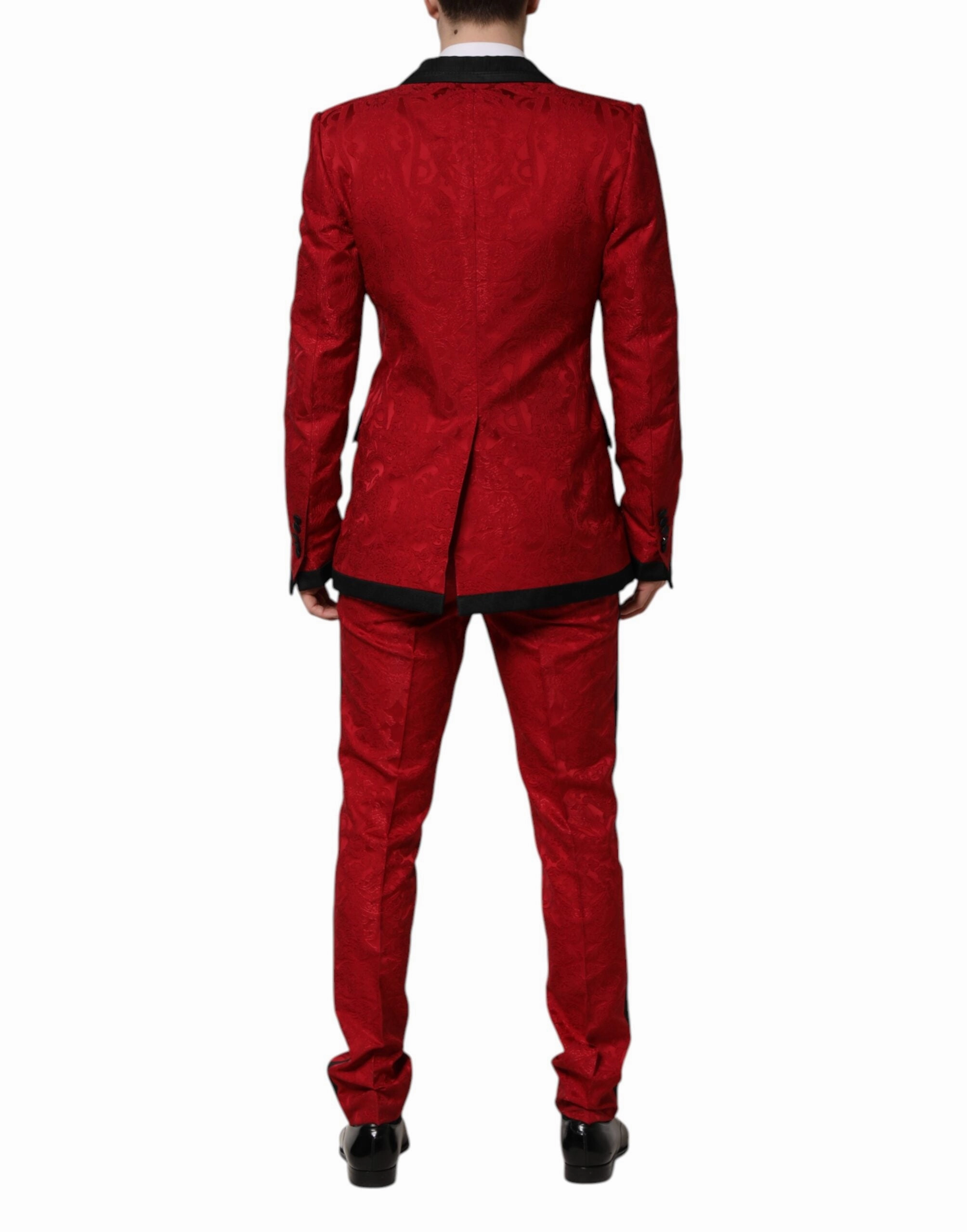 Dolce & Gabbana Floral Jacquard Double Breasted 2 Pc Men's Suit