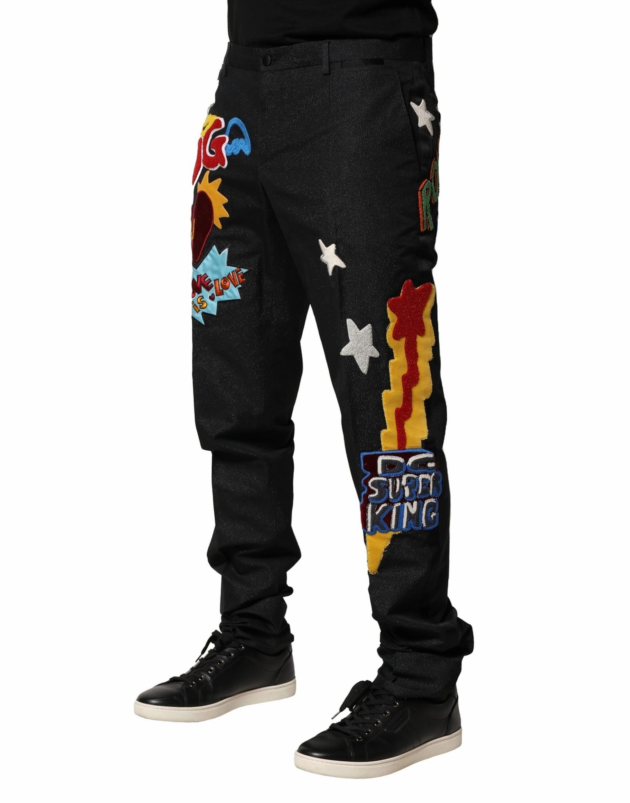 Dolce & Gabbana Graphic Embroidery Men Men's Pants