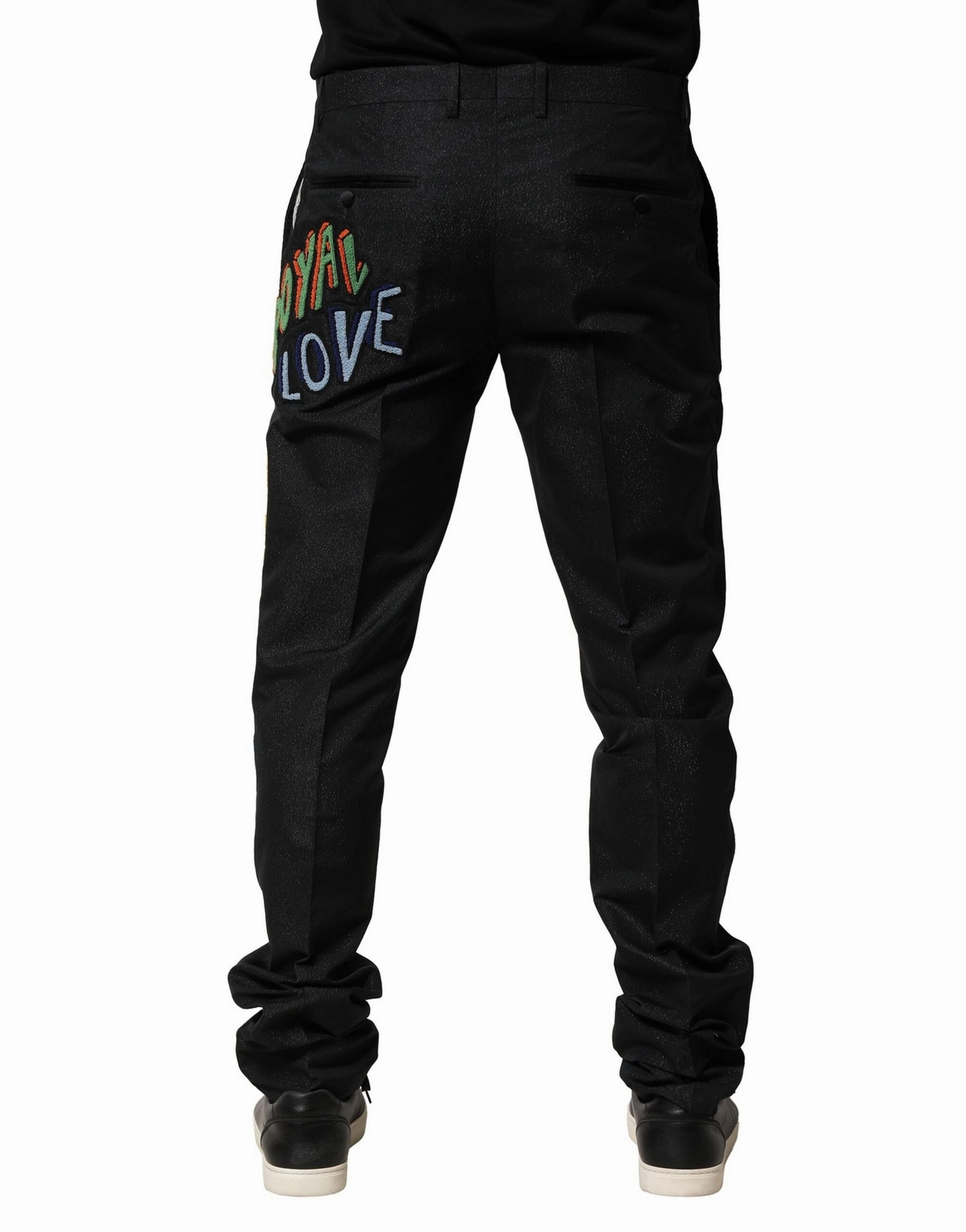 Dolce & Gabbana Graphic Embroidery Men Men's Pants