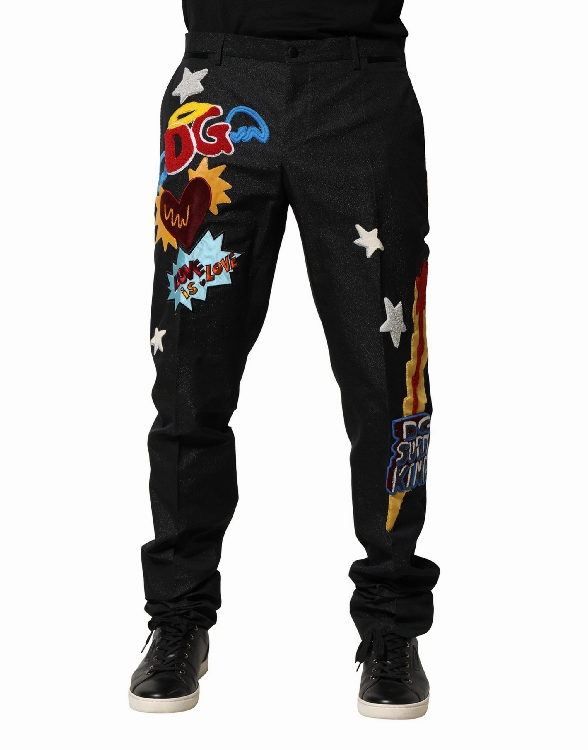 Dolce & Gabbana Graphic Embroidery Men Men's Pants