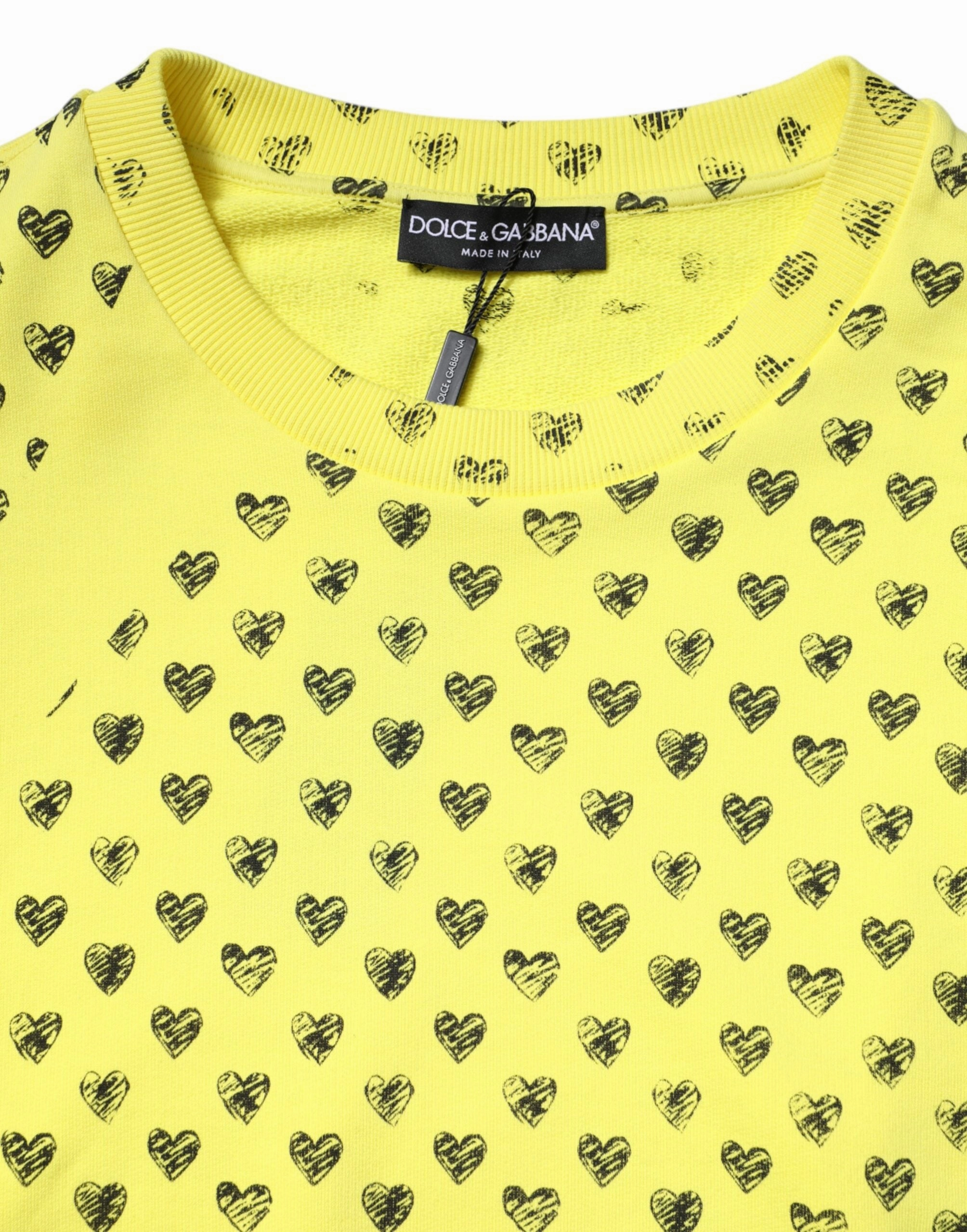 Dolce & Gabbana Heart Crew Neck Men Pullover Men's Sweater (Pre-Owned)