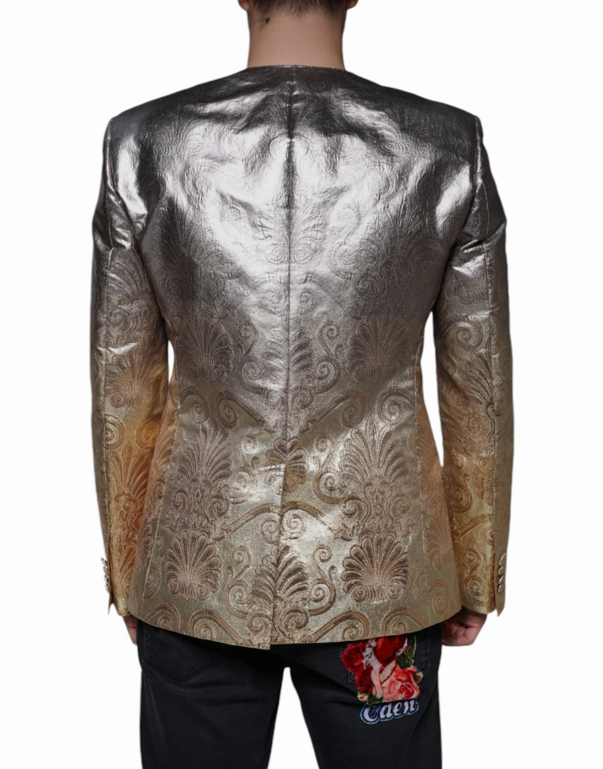 Dolce & Gabbana Jacquard Single Breasted Dress Men's Blazer