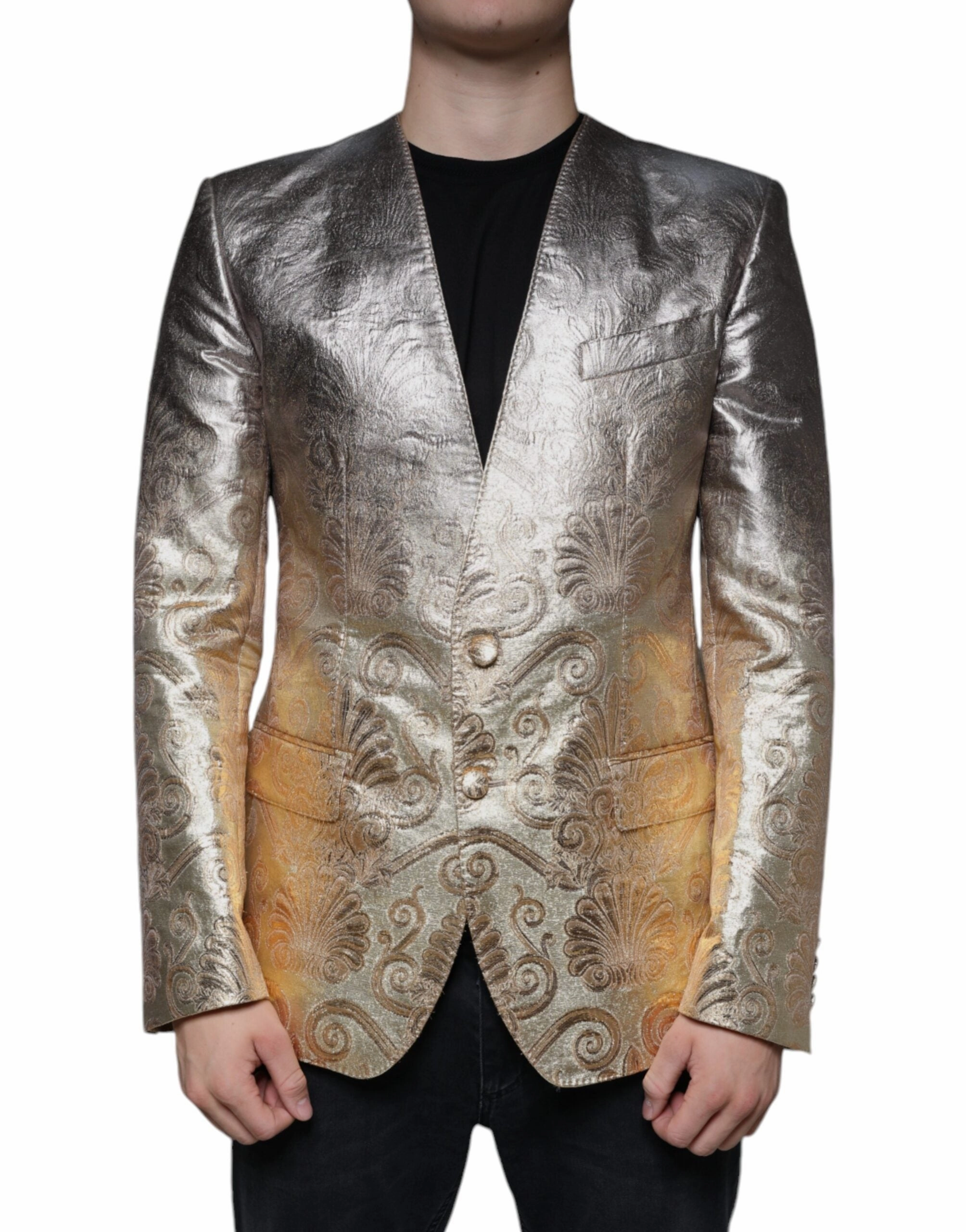 Dolce & Gabbana Jacquard Single Breasted Dress Men's Blazer