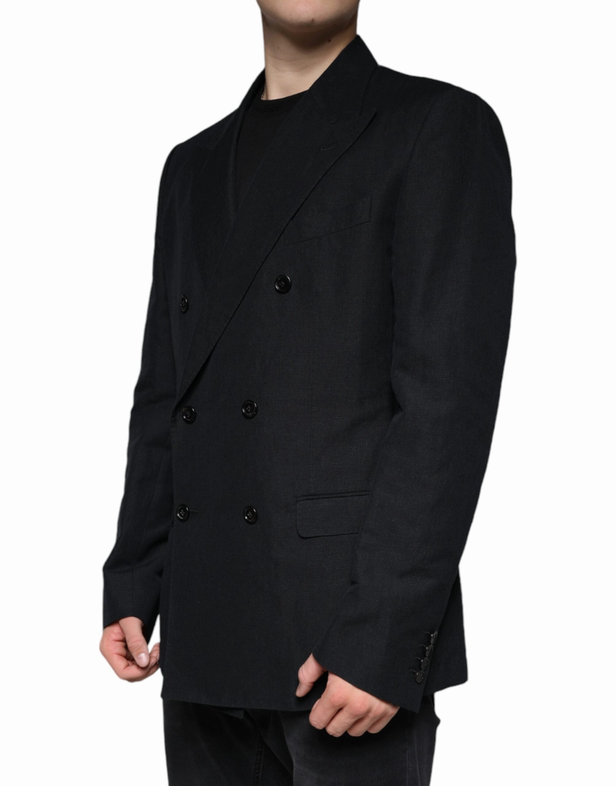 Dolce & Gabbana Linen Double Breasted Dress Men's Blazer