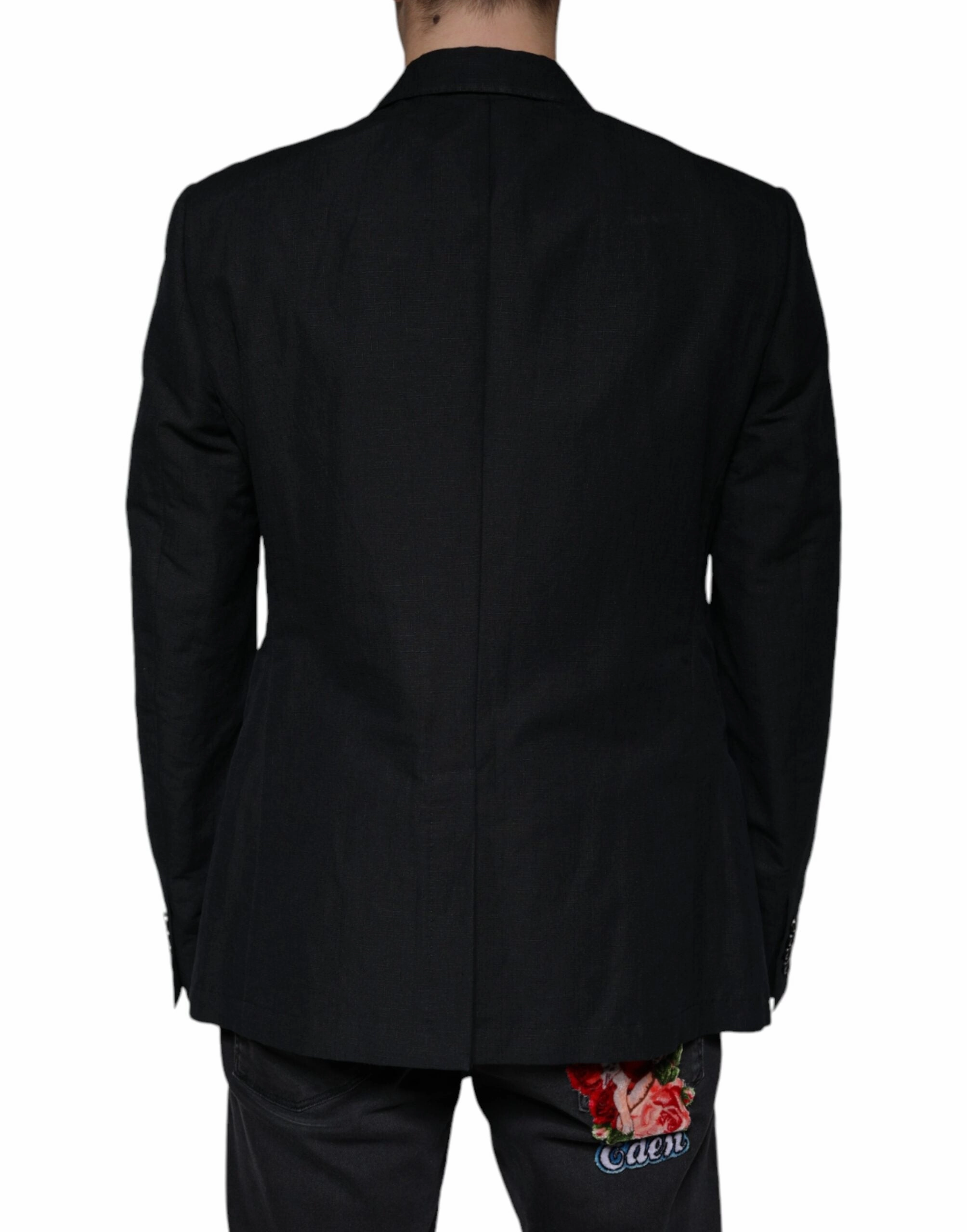 Dolce & Gabbana Linen Double Breasted Dress Men's Blazer
