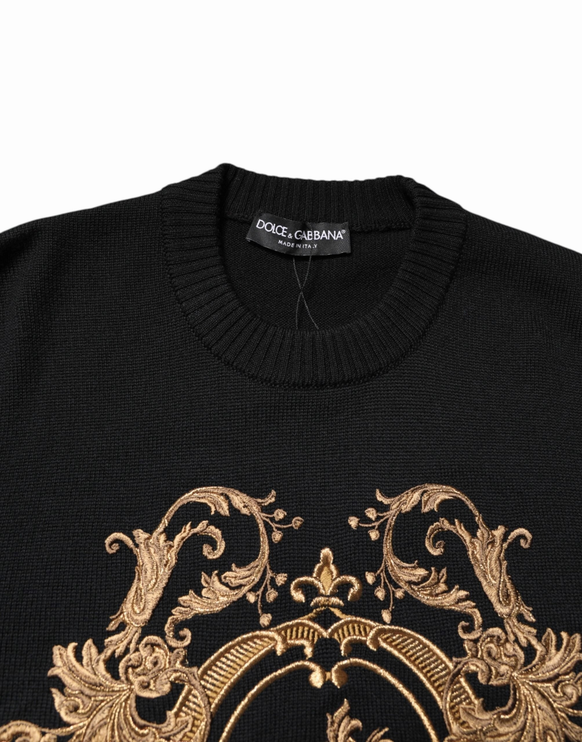 Dolce & Gabbana Logo Embroidery Knit Pullover Men's Sweater
