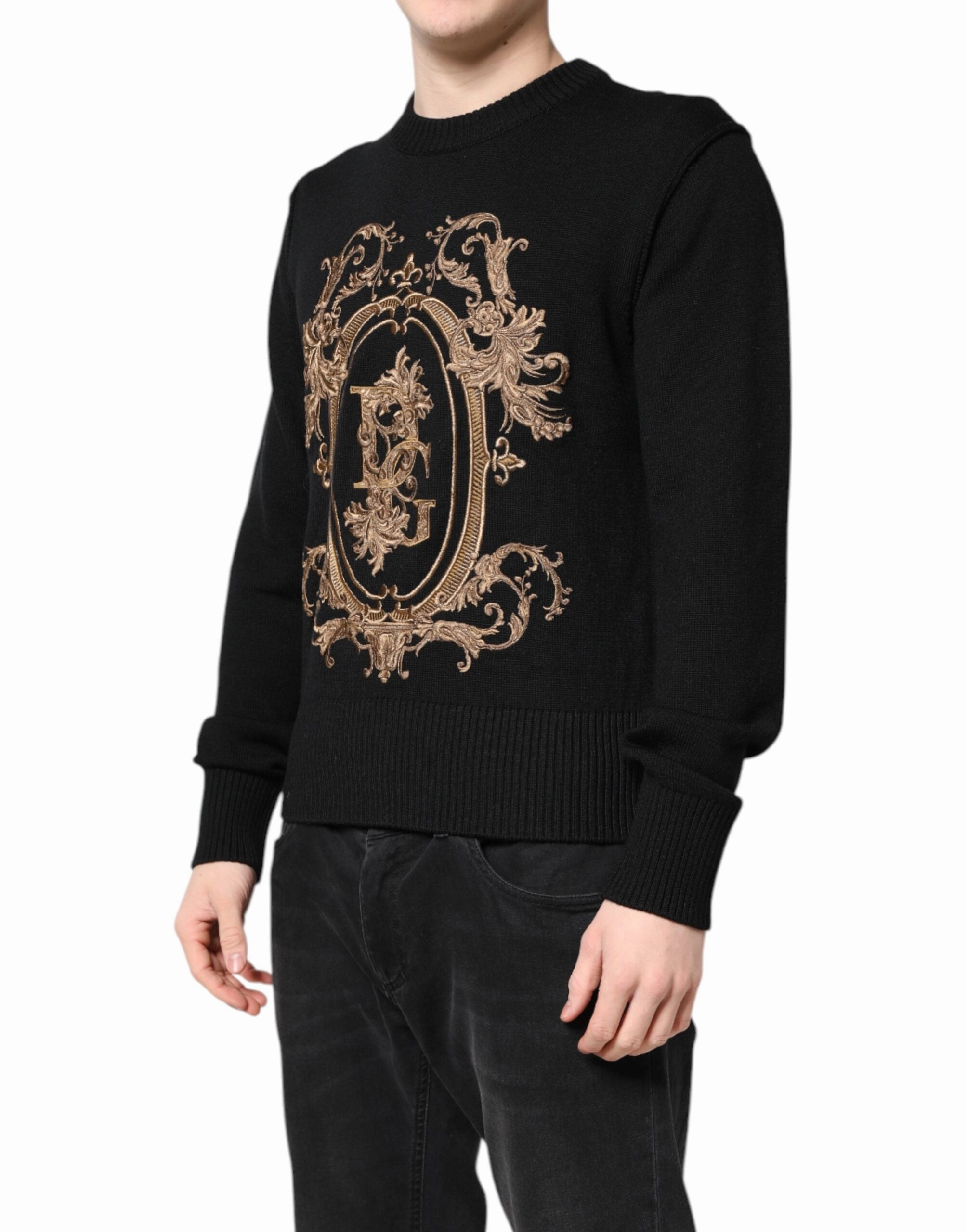 Dolce & Gabbana Logo Embroidery Knit Pullover Men's Sweater