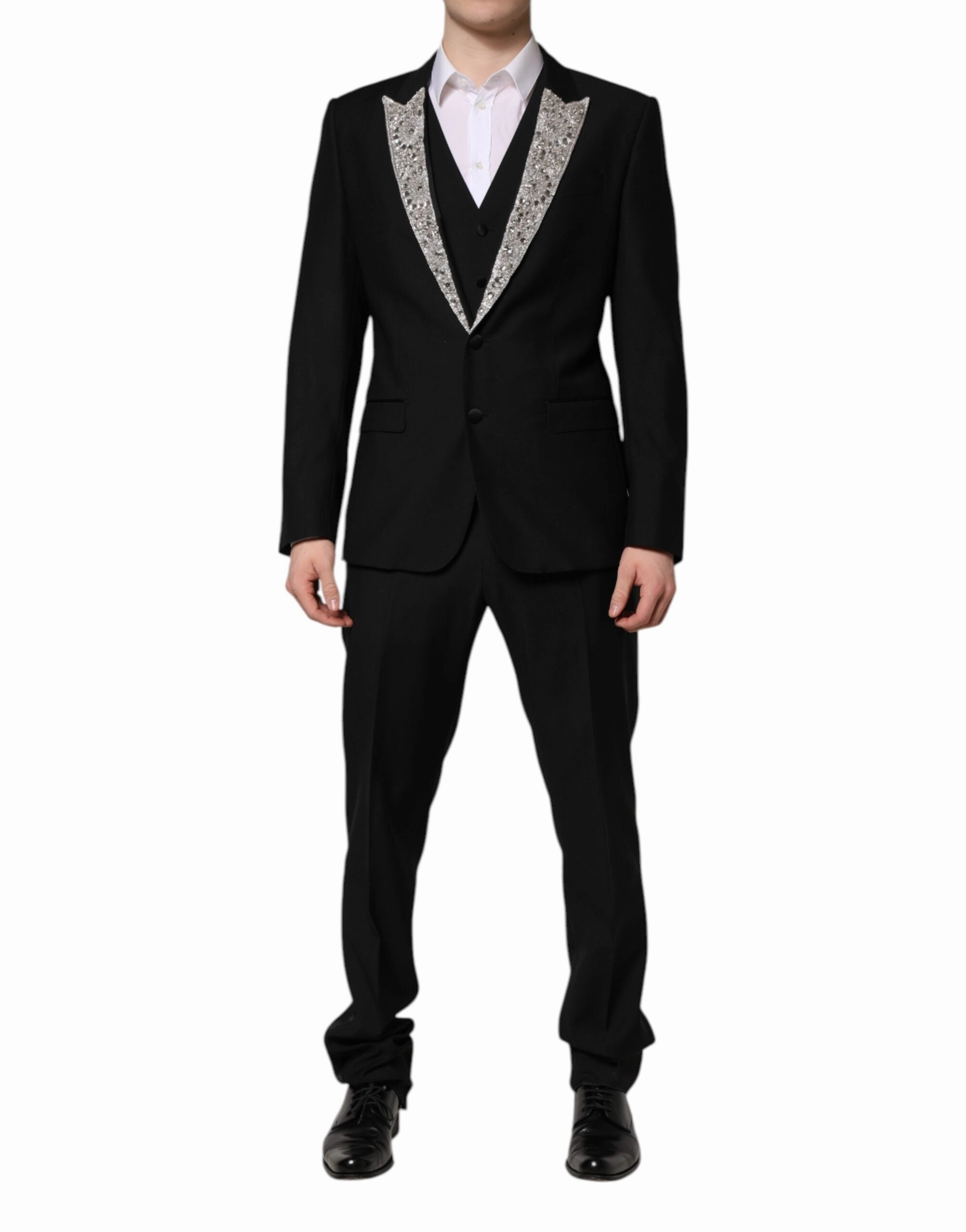 Dolce & Gabbana MARTINI Crystal Embellished 3 Pc Men's Suit