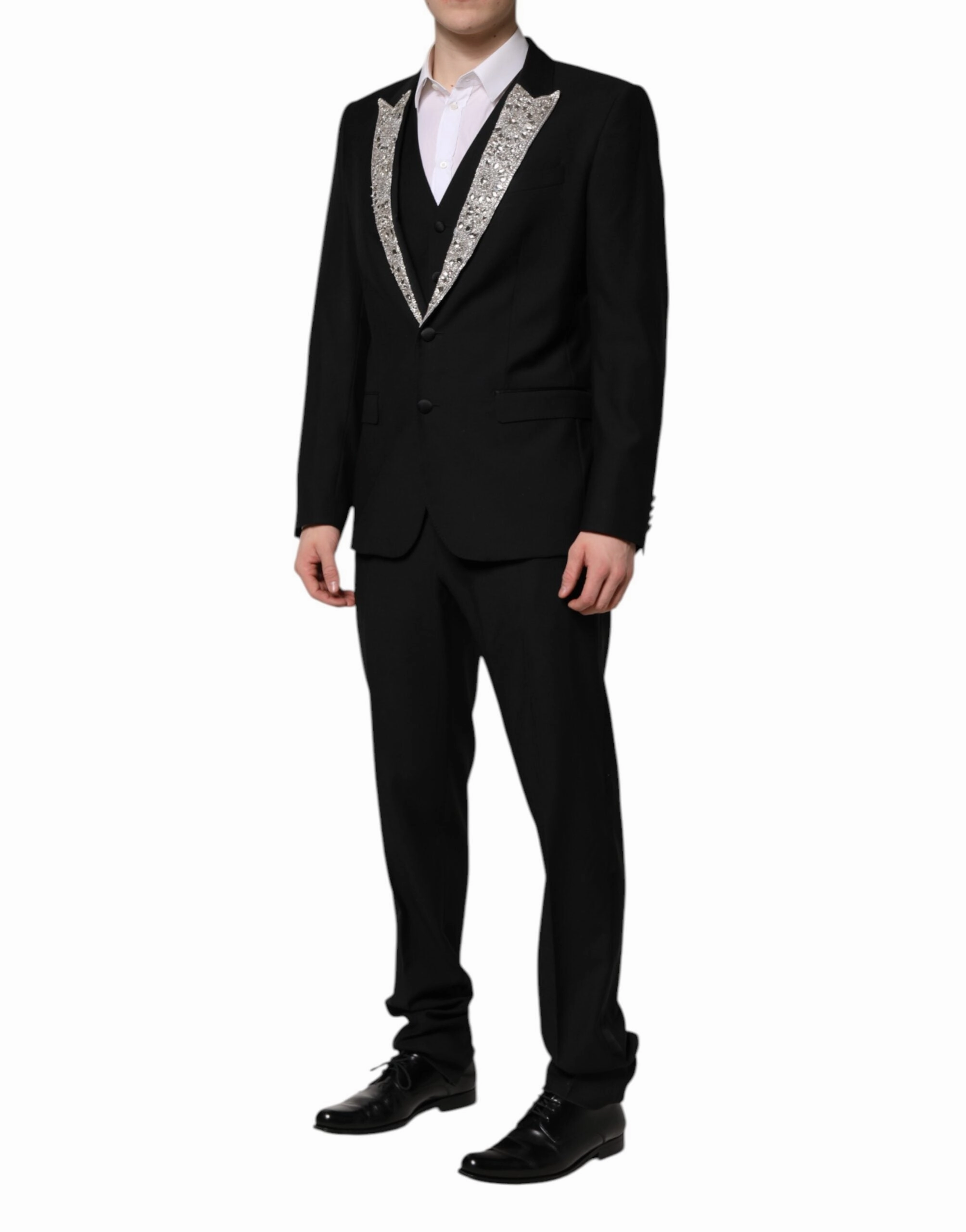 Dolce & Gabbana MARTINI Crystal Embellished 3 Pc Men's Suit