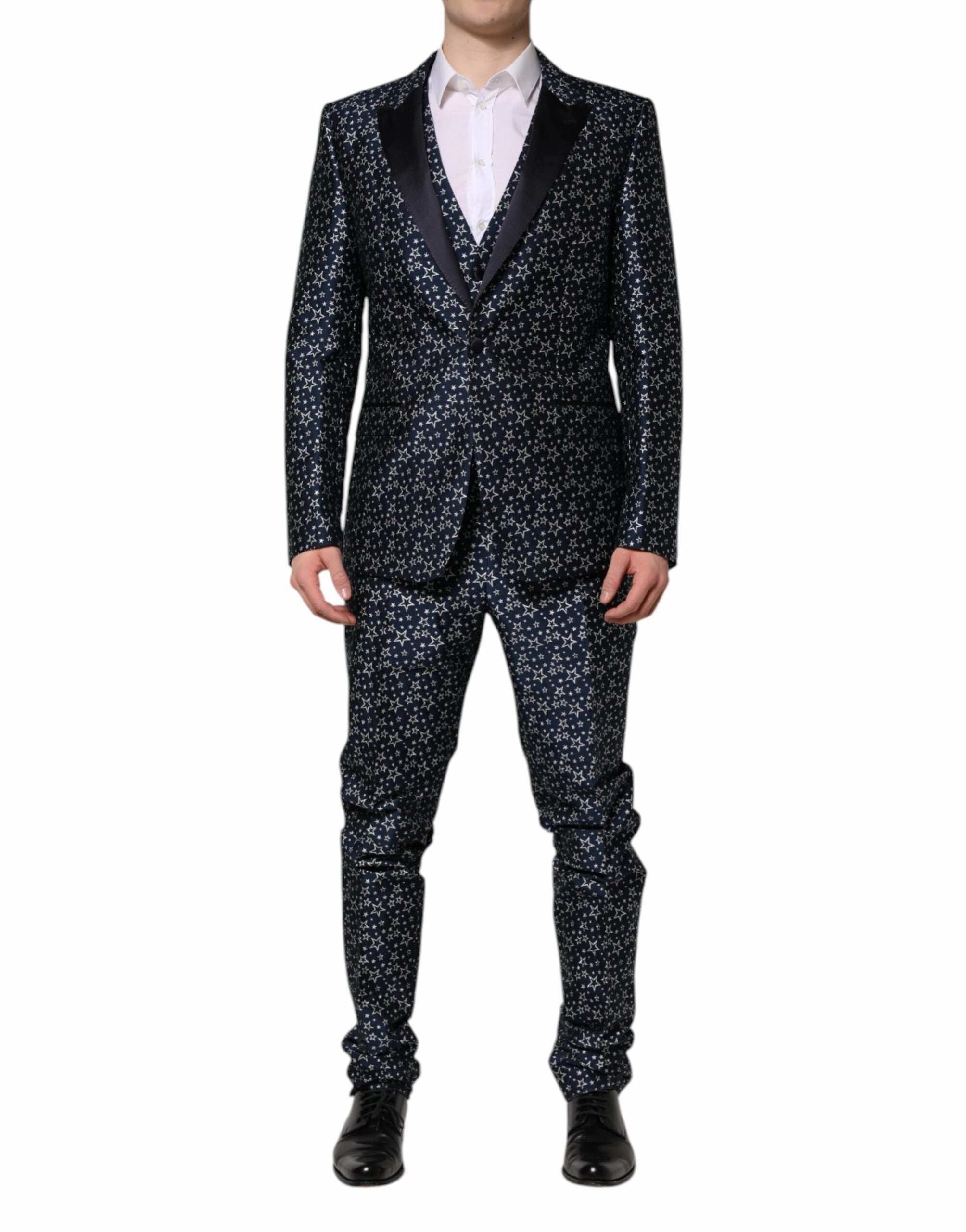 Dolce & Gabbana MARTINI Star Jacquard 3 Piece Men's Suit