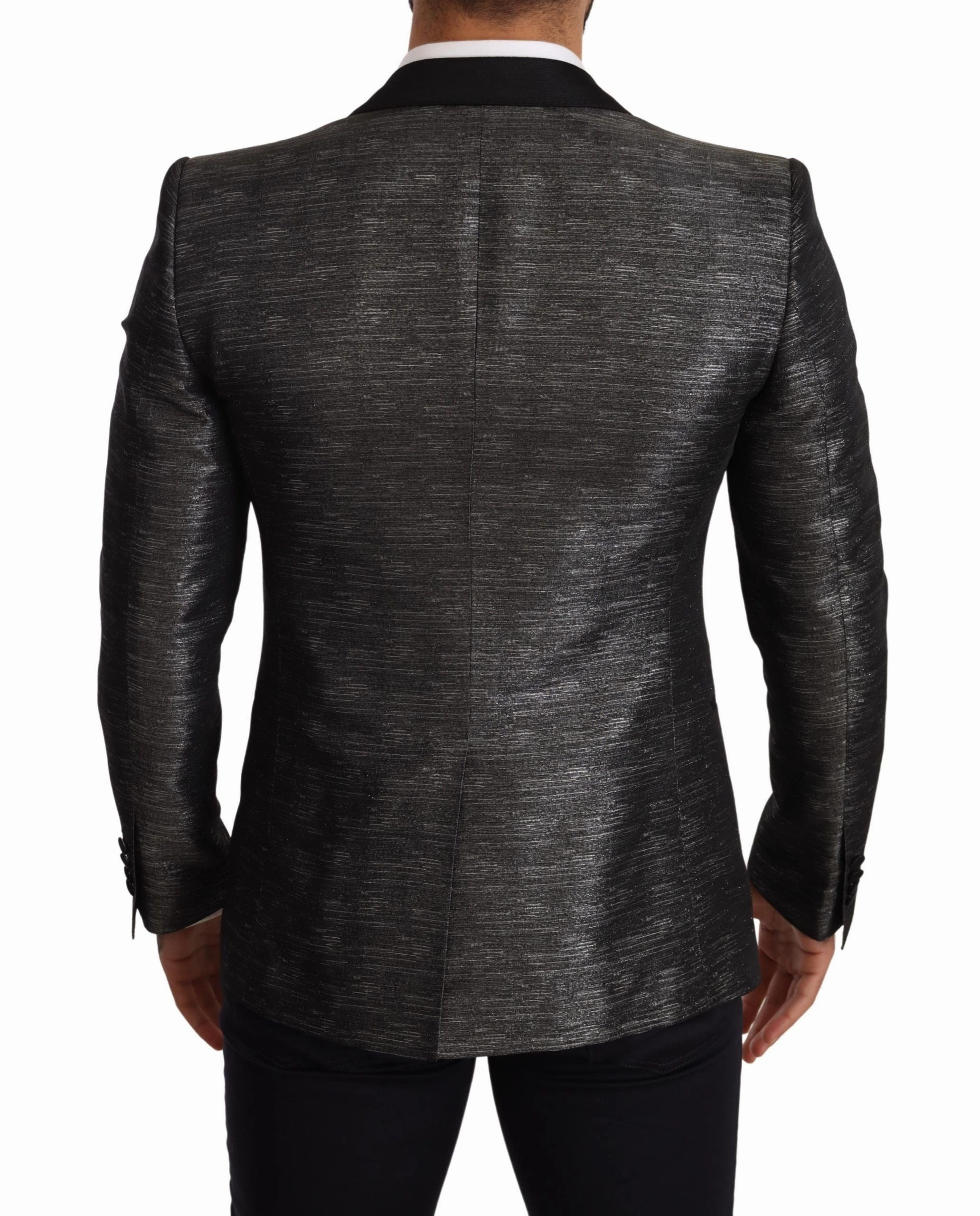 Dolce & Gabbana Metallic Jacquard Slim Fit Men's Blazer