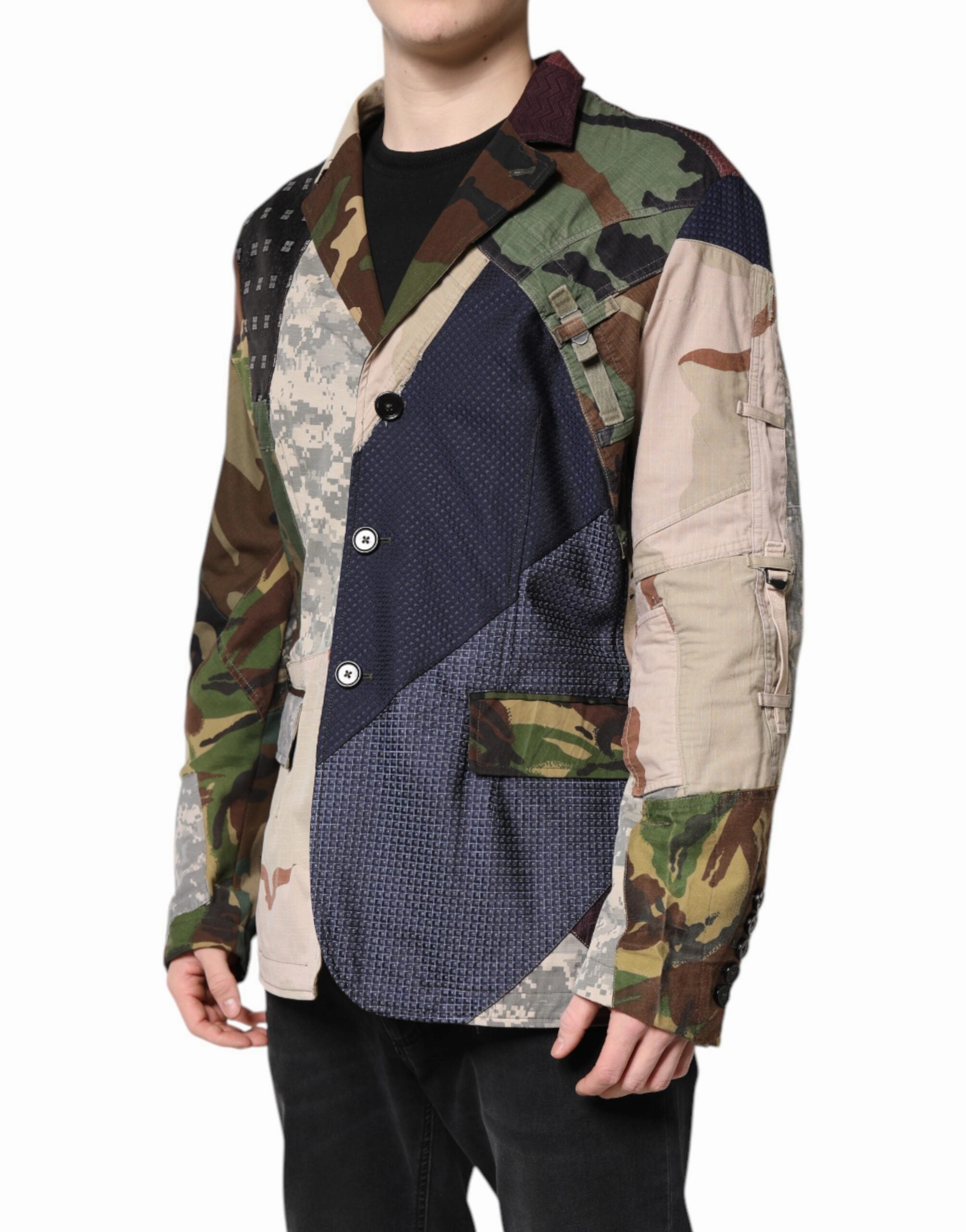 Dolce & Gabbana multi Camouflage Patchwork Coat Men's Blazer (Pre-Owned)