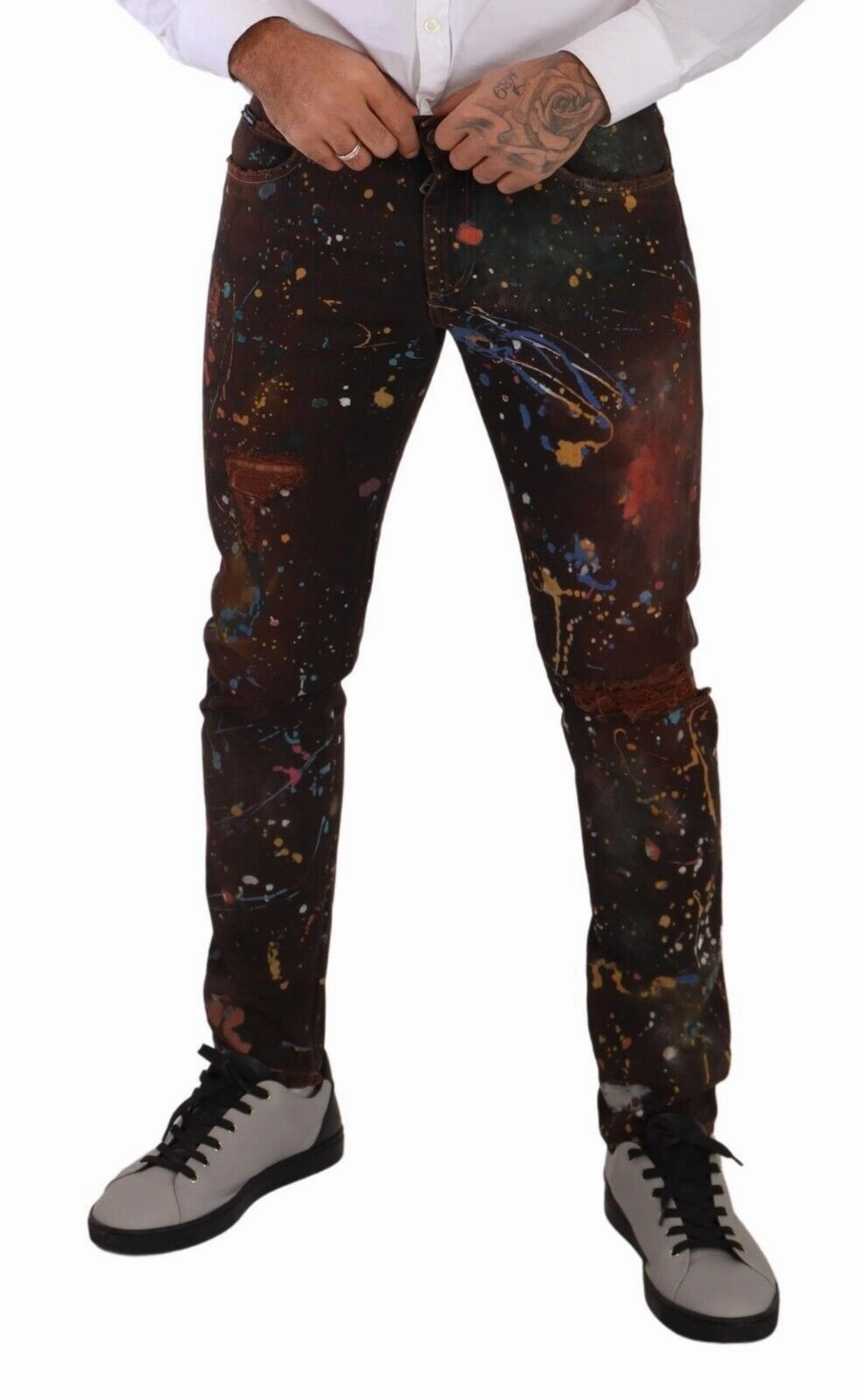Dolce & Gabbana multi Painted Skinny blue Men's Jeans