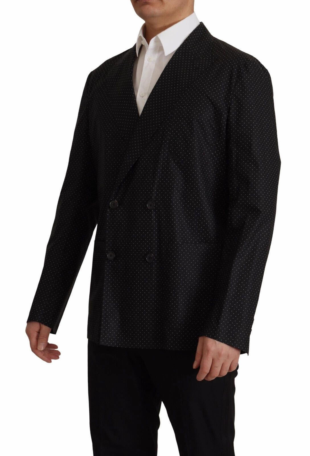 Dolce & Gabbana Polka Dot Slim Double-Breasted Men's Blazer