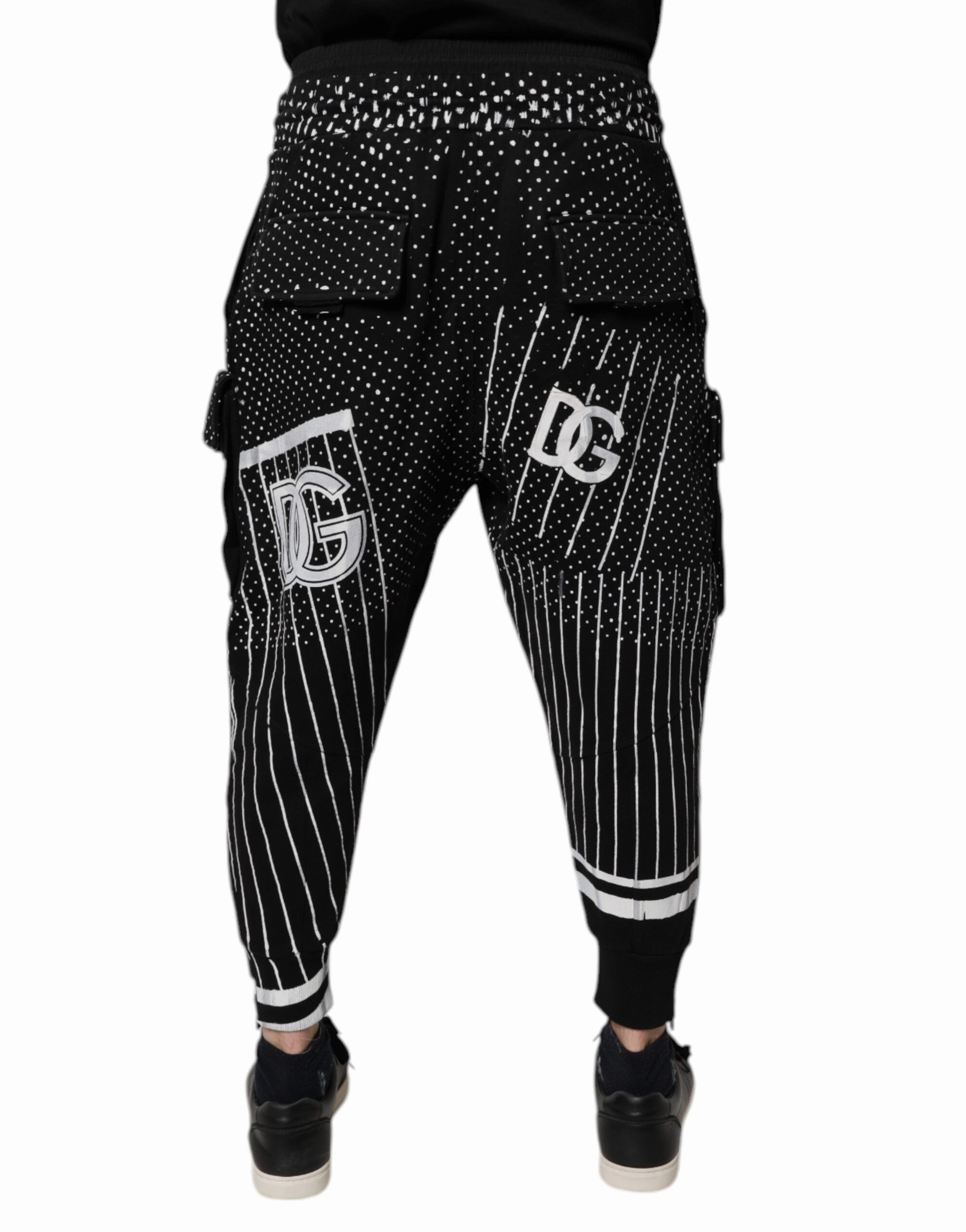 Dolce & Gabbana Polka Dot Stripes Cargo Jogger SweatMen's Men's Pants (Pre-Owned)