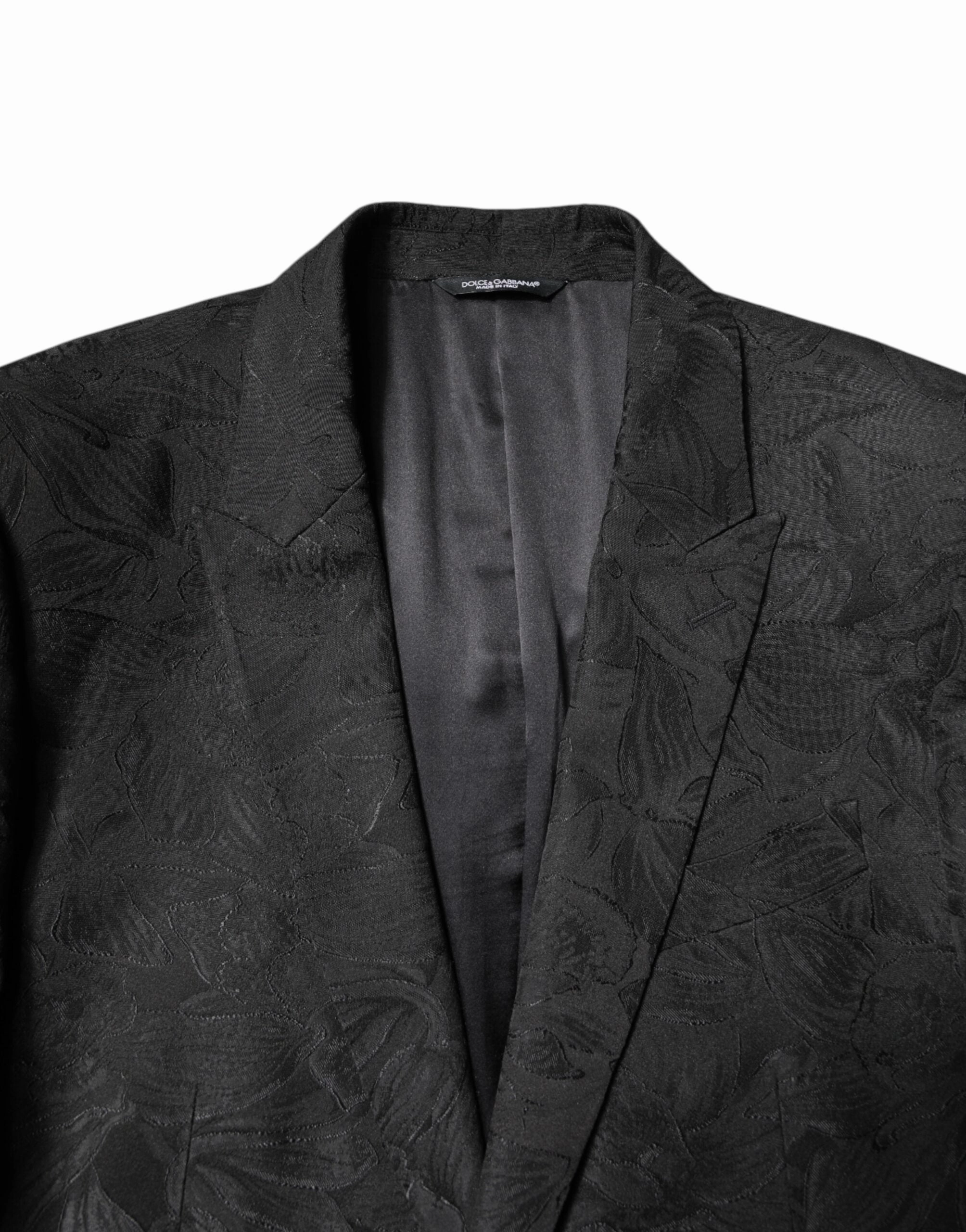 Dolce & Gabbana Polyester Floral Jacquard 2 Piece Men's Suit